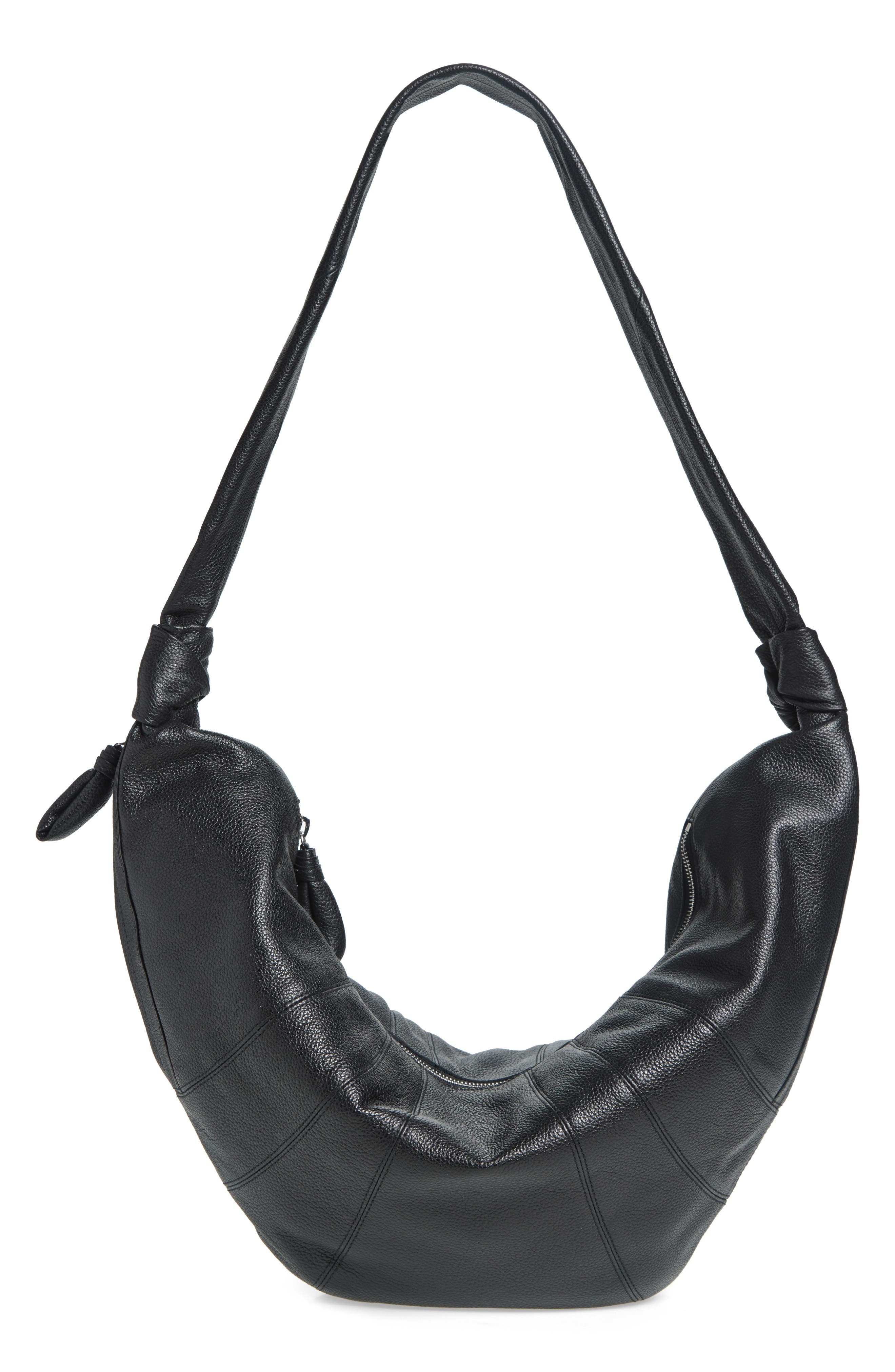 Lemaire Large Croissant Leather Bag in Black at Nordstrom - 1