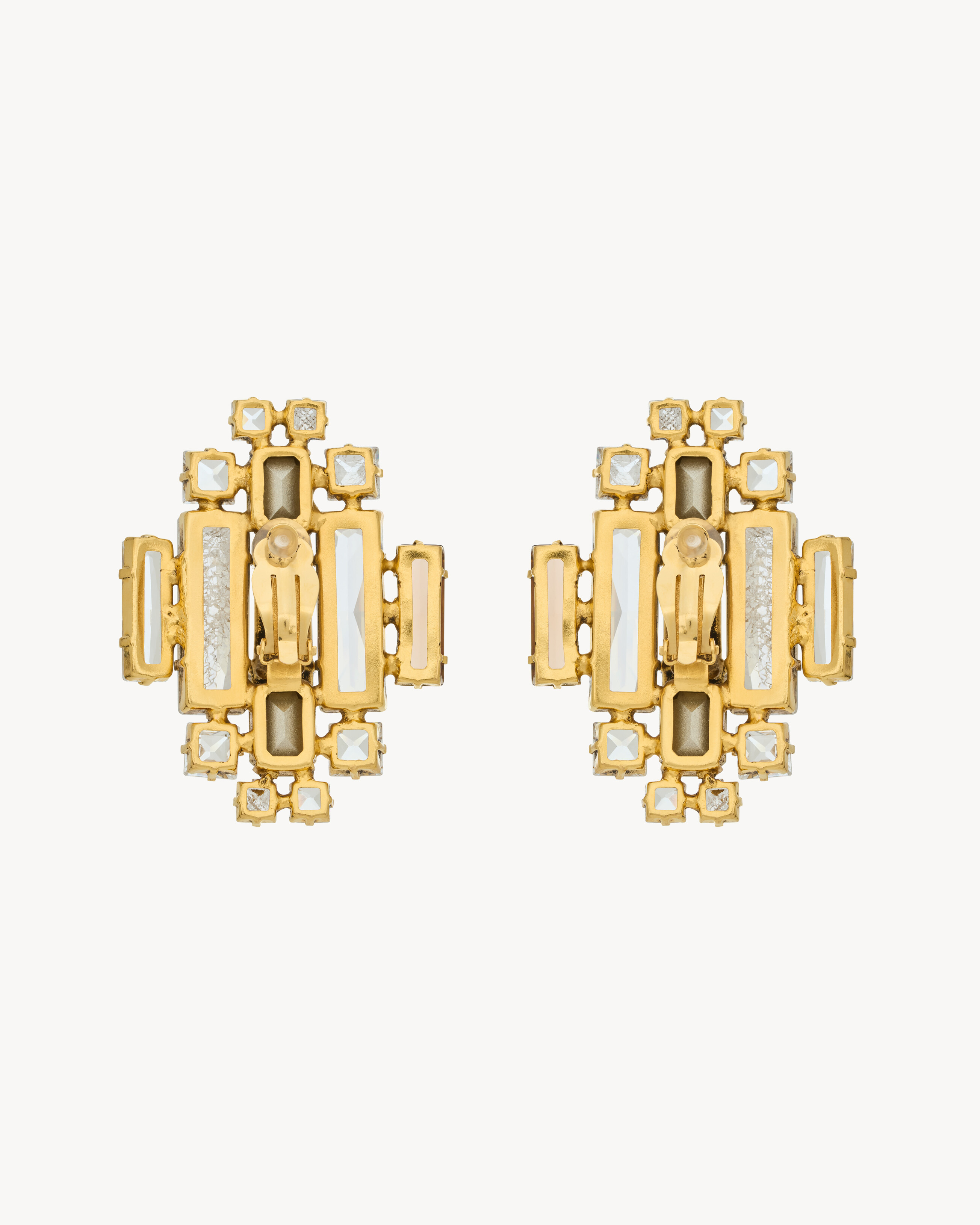 CRYSTAL MEDALLION EARRINGS - 2