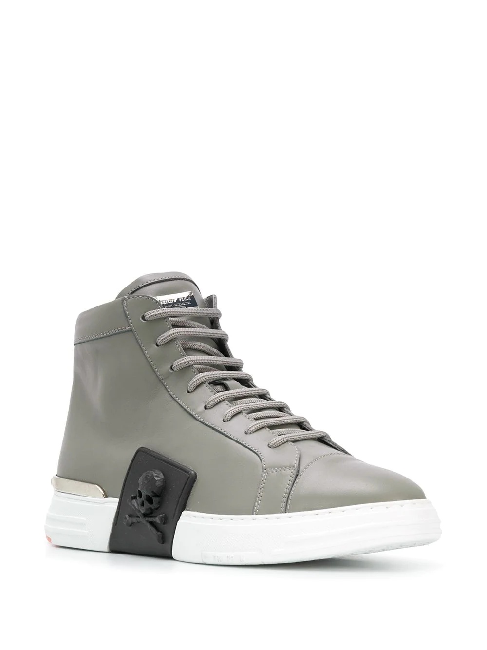 skull detail high-top sneakers - 2