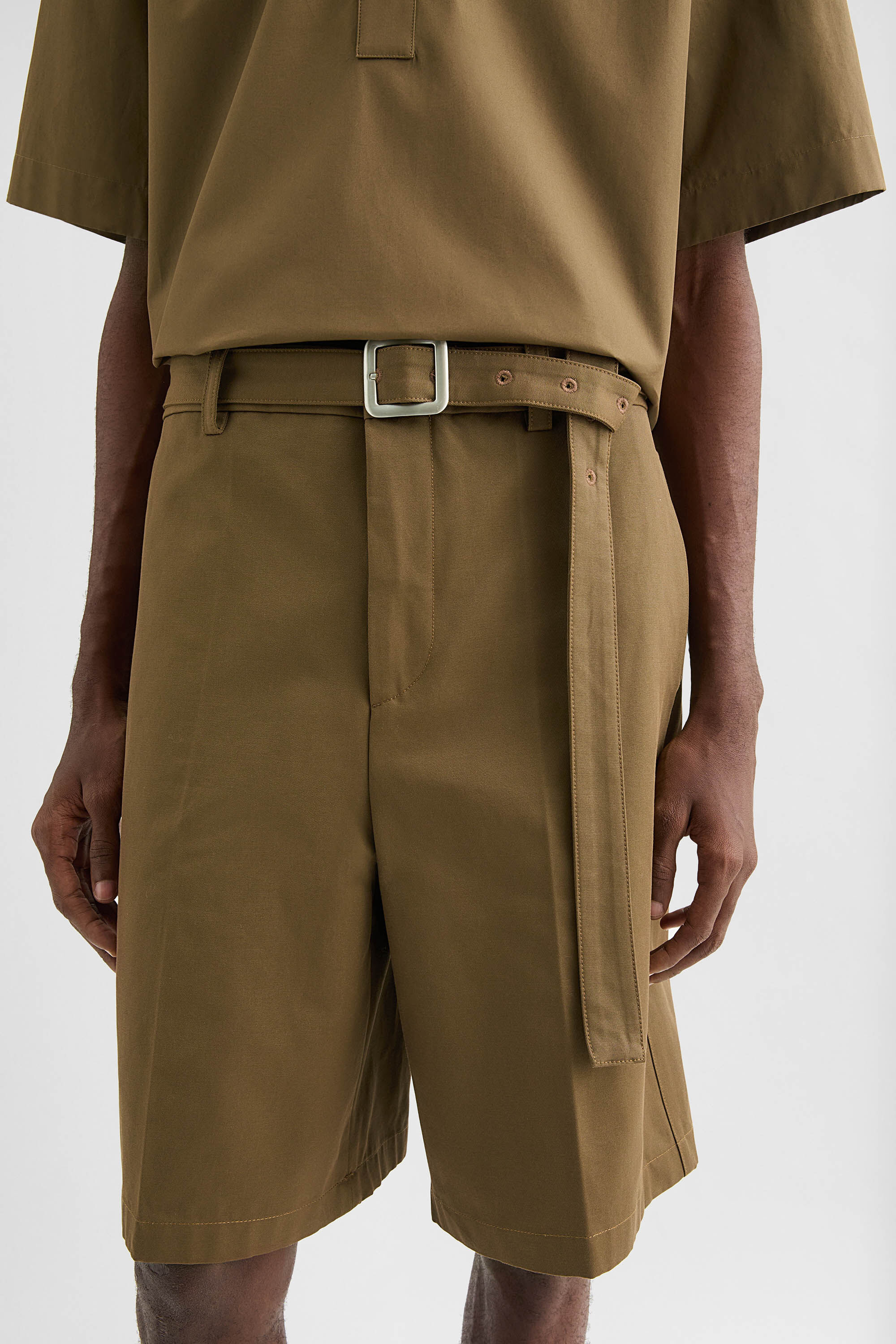 Cotton Belted Shorts - 4
