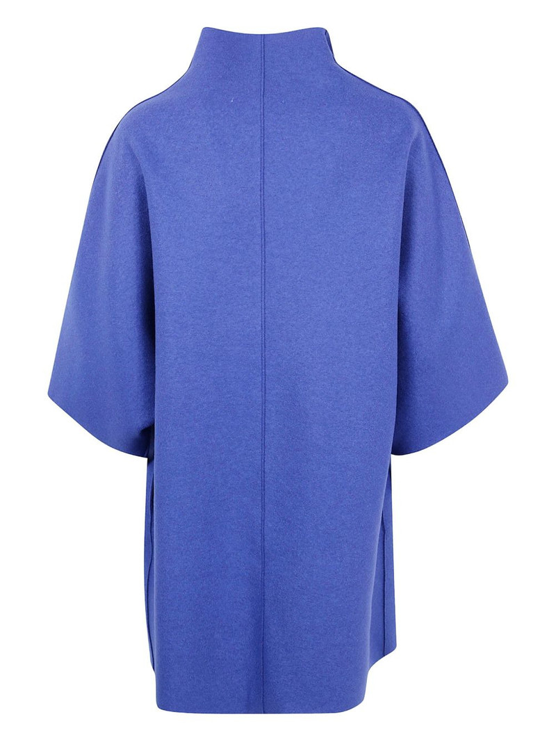 Harris Wharf London mantle folded-collar short-sleeve coat outlook