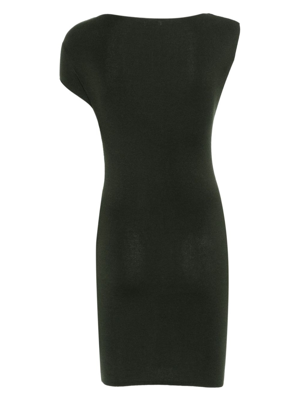 asymmetric knit mini dress - 2