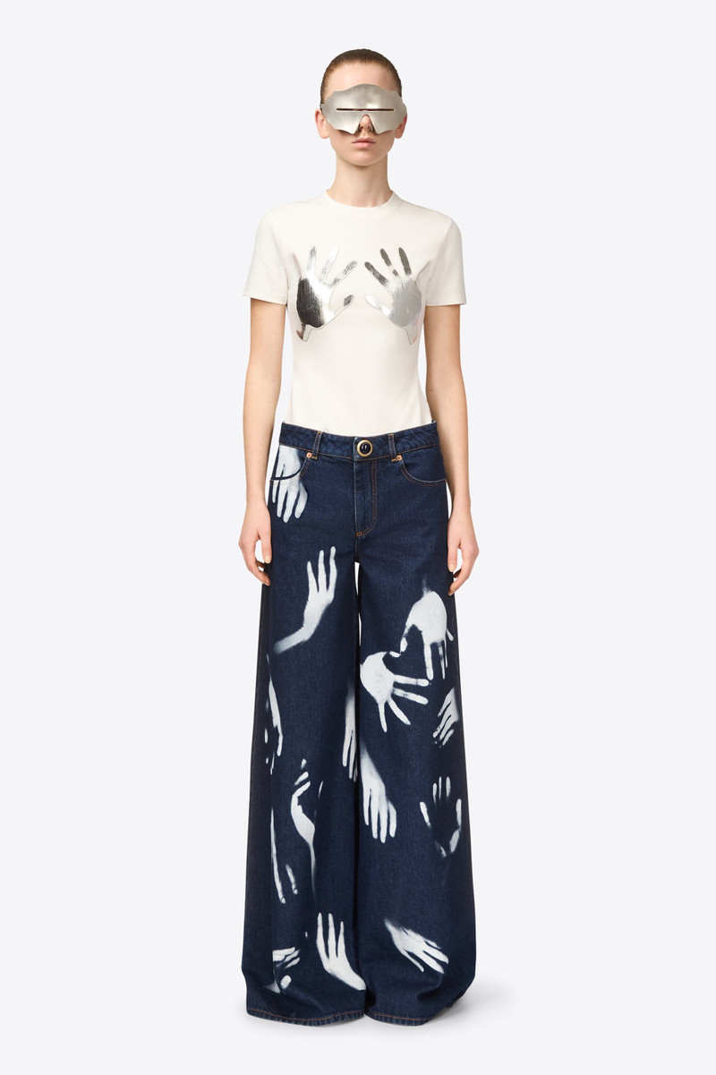 HANDPRINT WIDE LEG JEAN 3