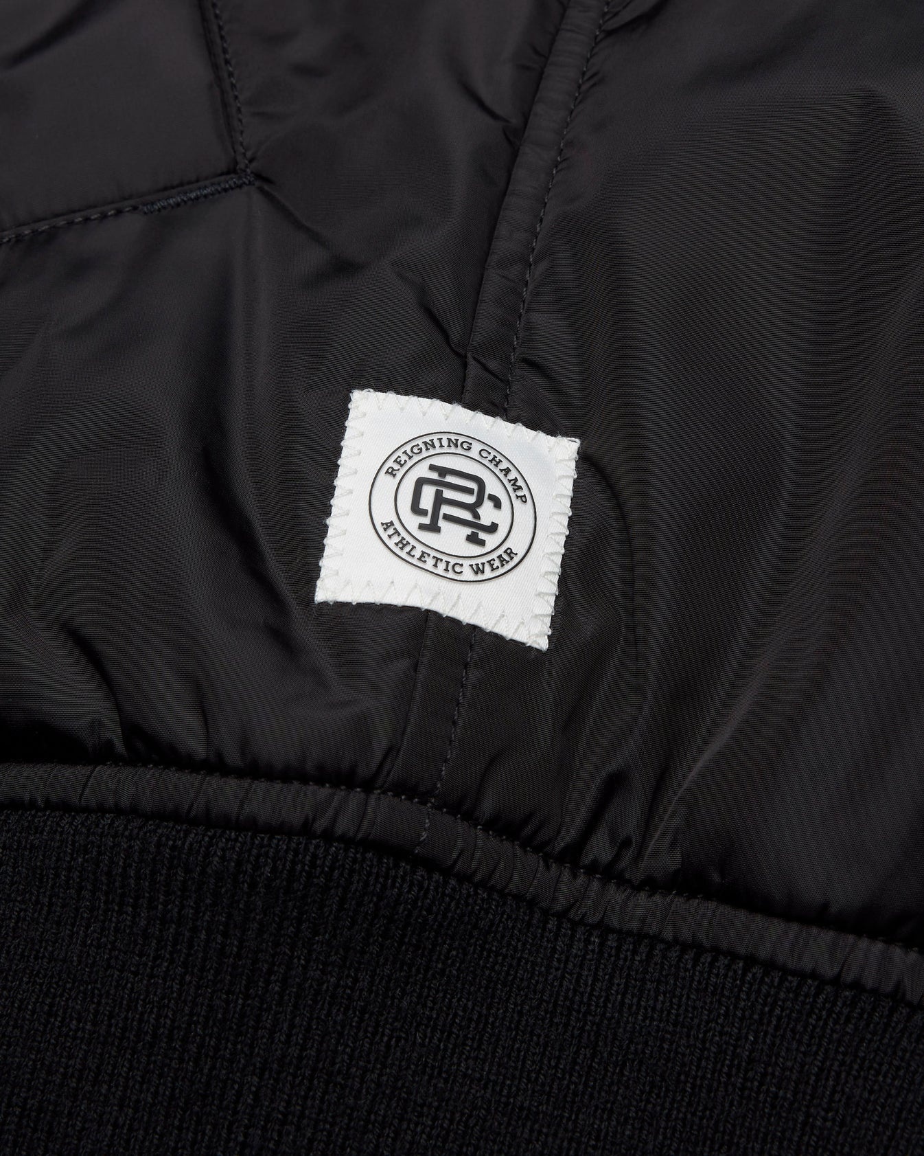 Econyl Satin Nylon Stadium Jacket Black - 3