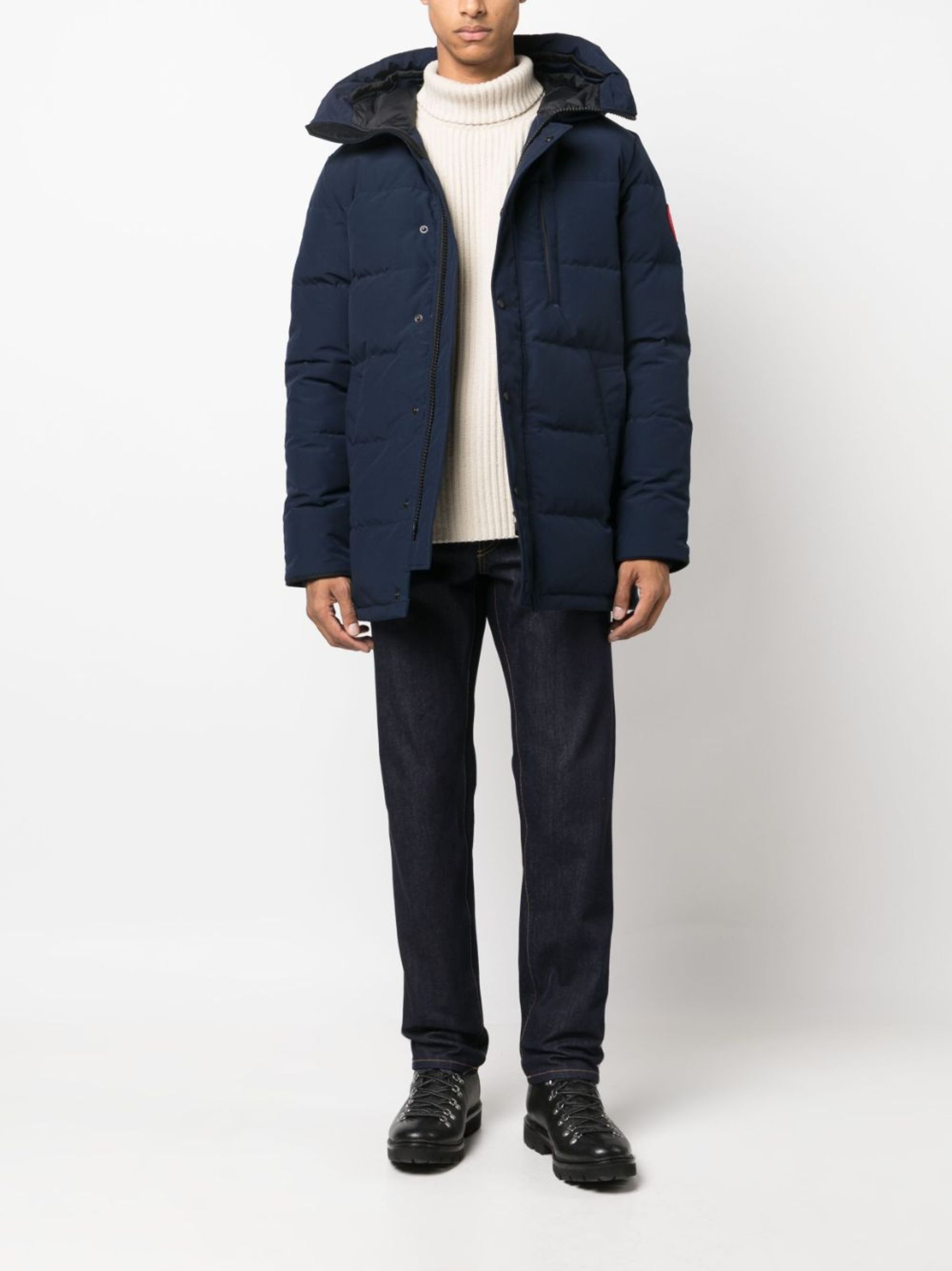 blue Carson hooded down parka - 1