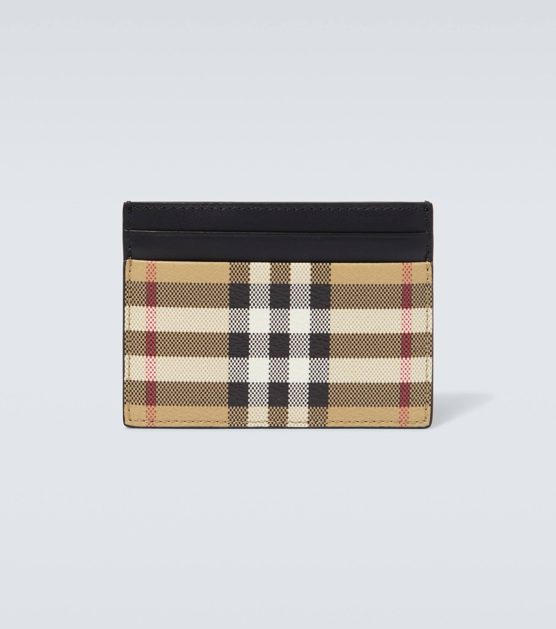 Burberry Check leather card holder - 1
