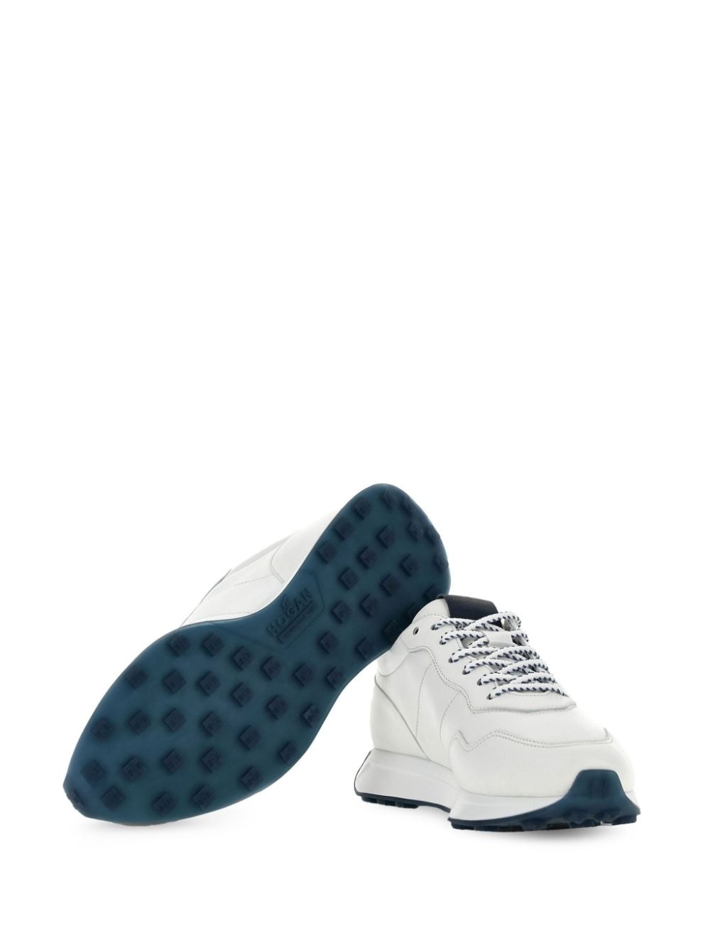 logo-patch lace-up sneakers - 4