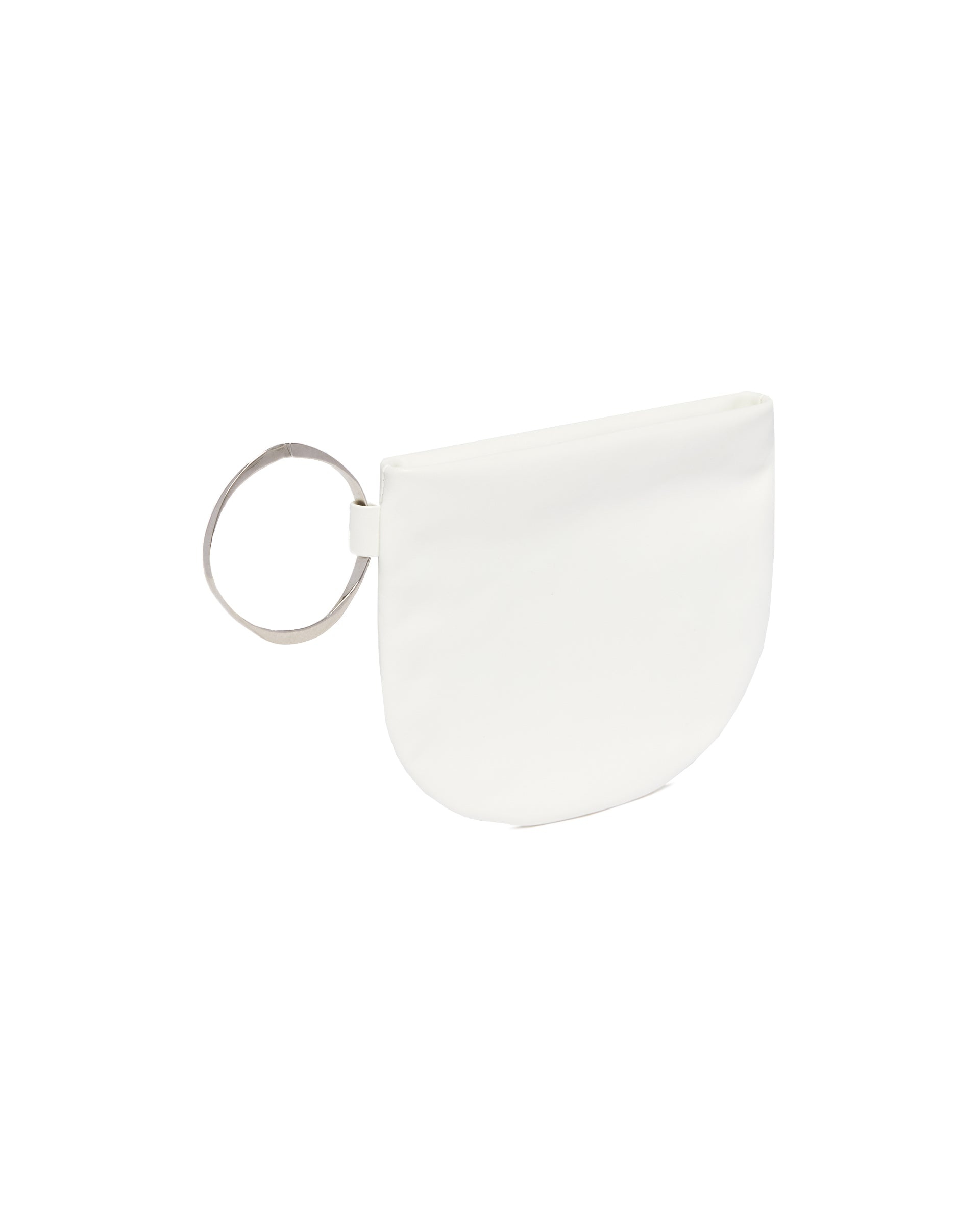 White Geo Leather Clutch - 6
