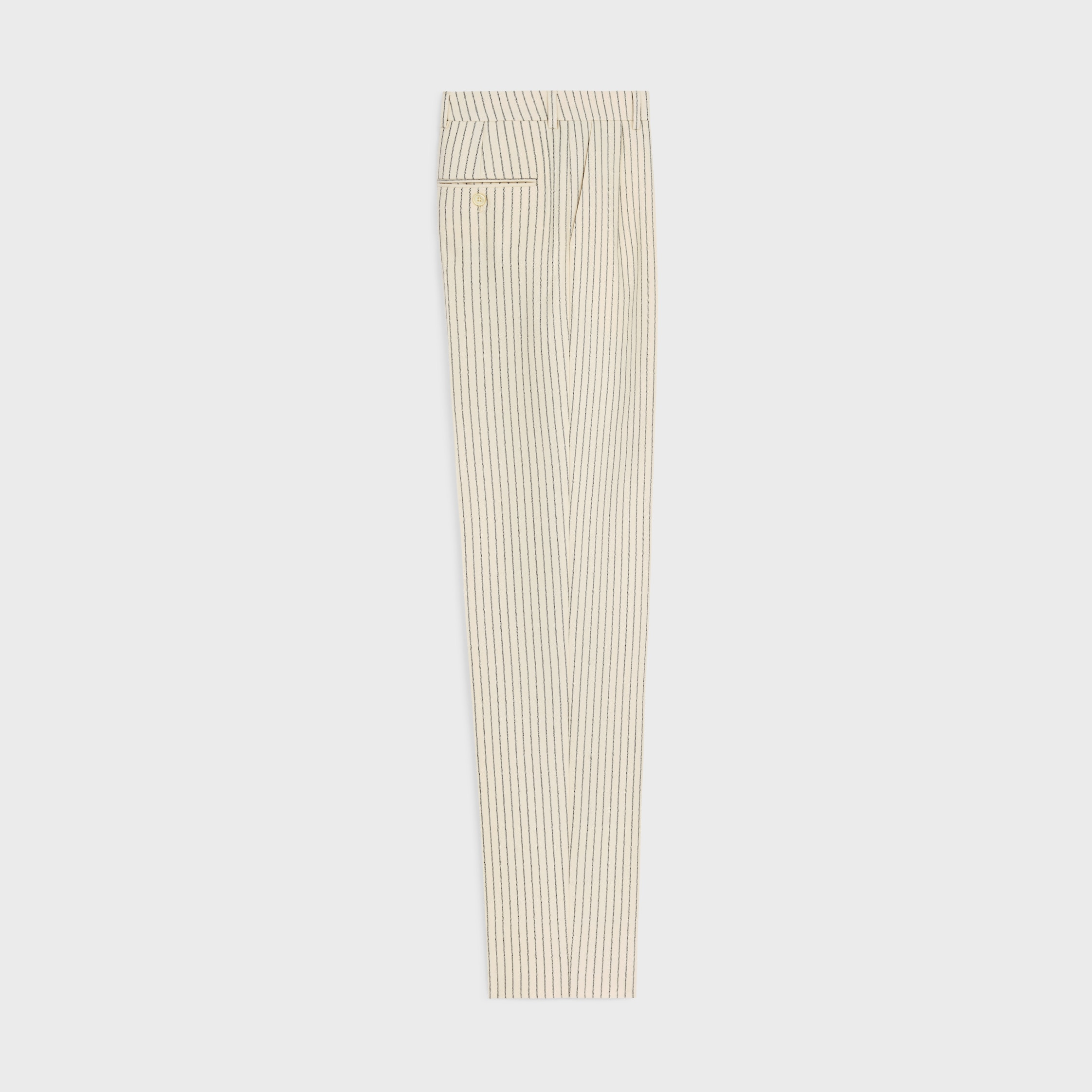 keith pants in striped wool gabardine - 2