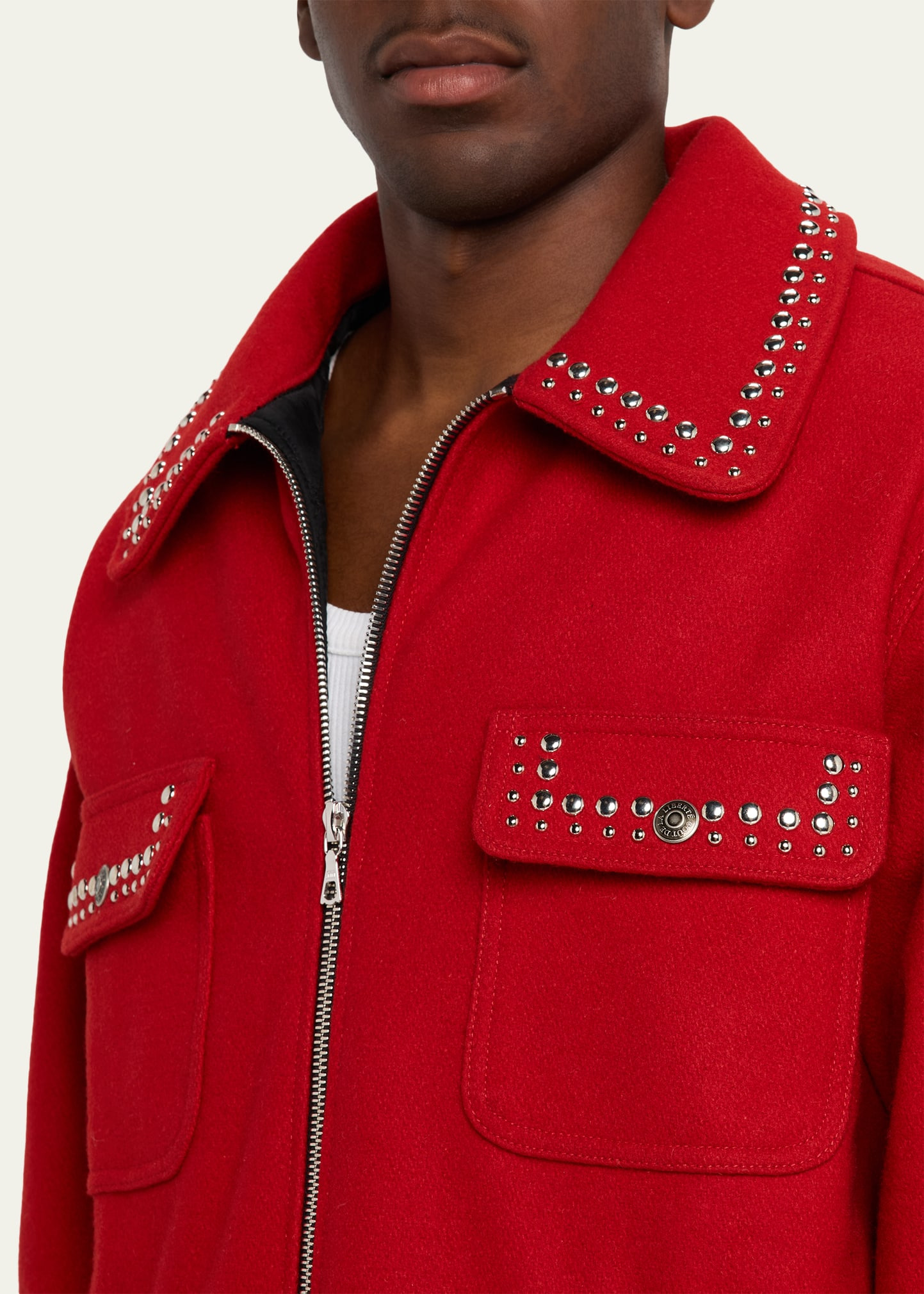 Men's Memphis Wool Studded Full-Zip Blouson - 5