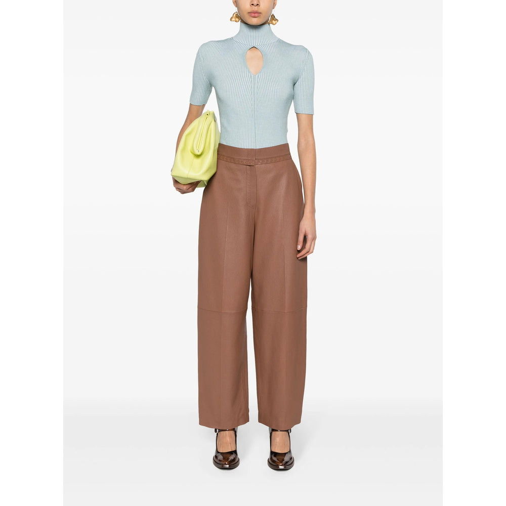 Fendi Brown Trousers - Straight Trousers Women - 5