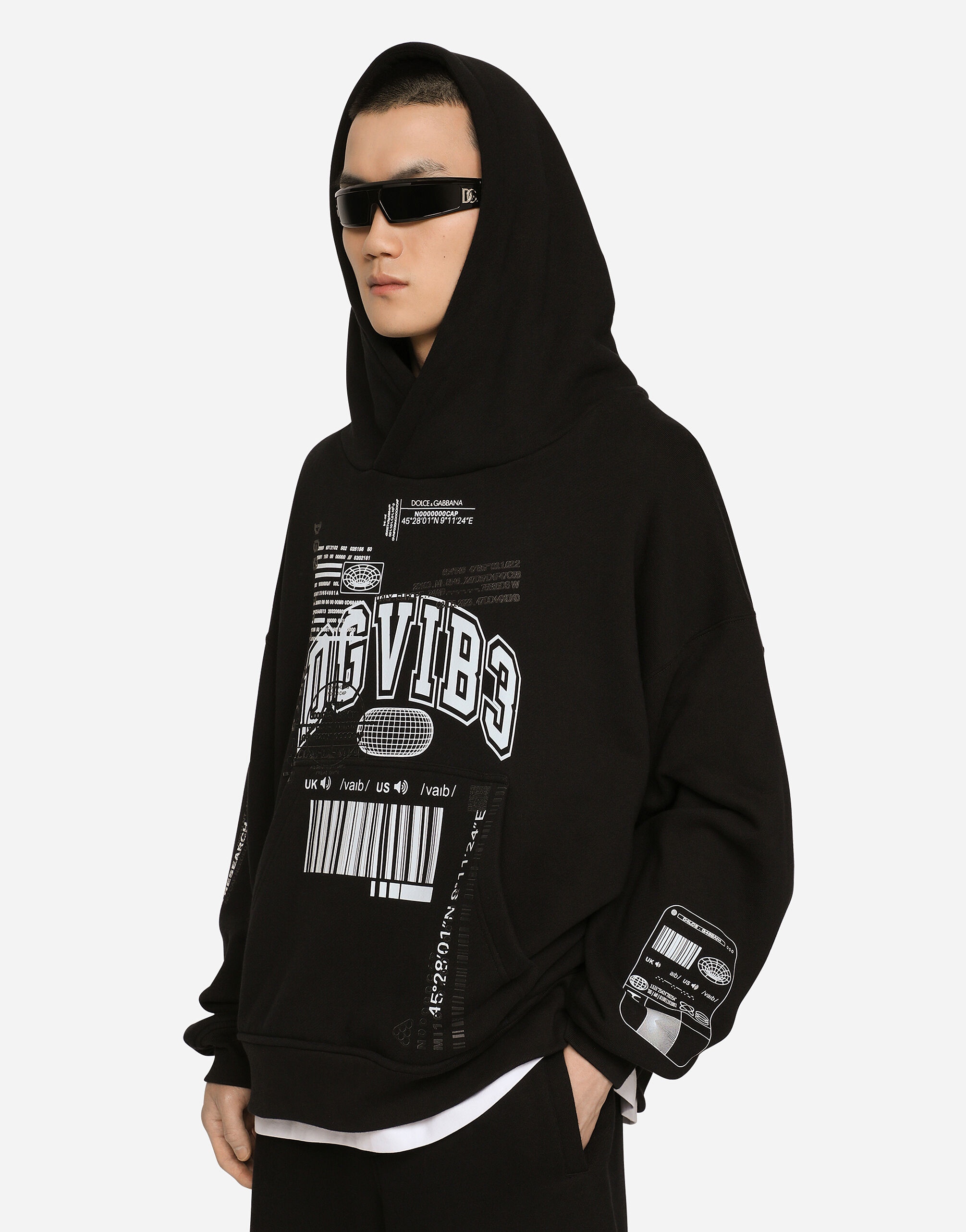 Jersey hoodie with DGVIB3 print - 6