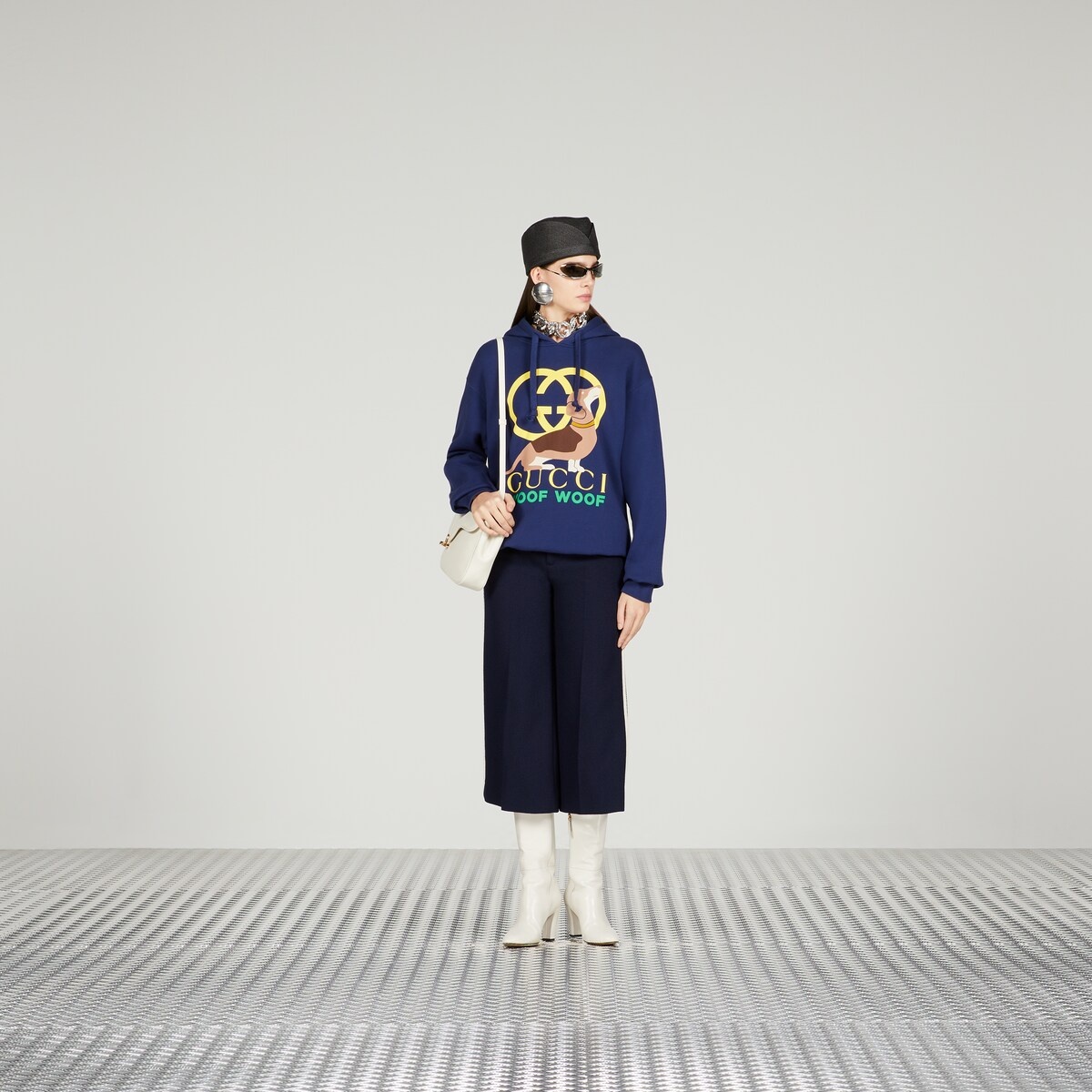 GUCCI 'Gucci Woof Woof' print sweatshirt | REVERSIBLE