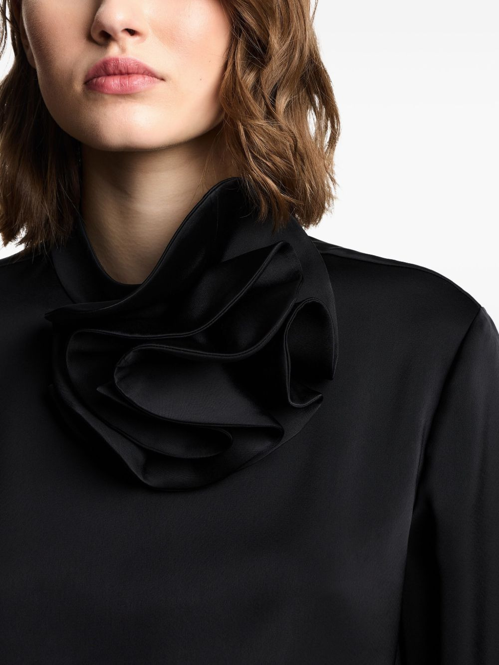 ruffled high-neck blouse - 5