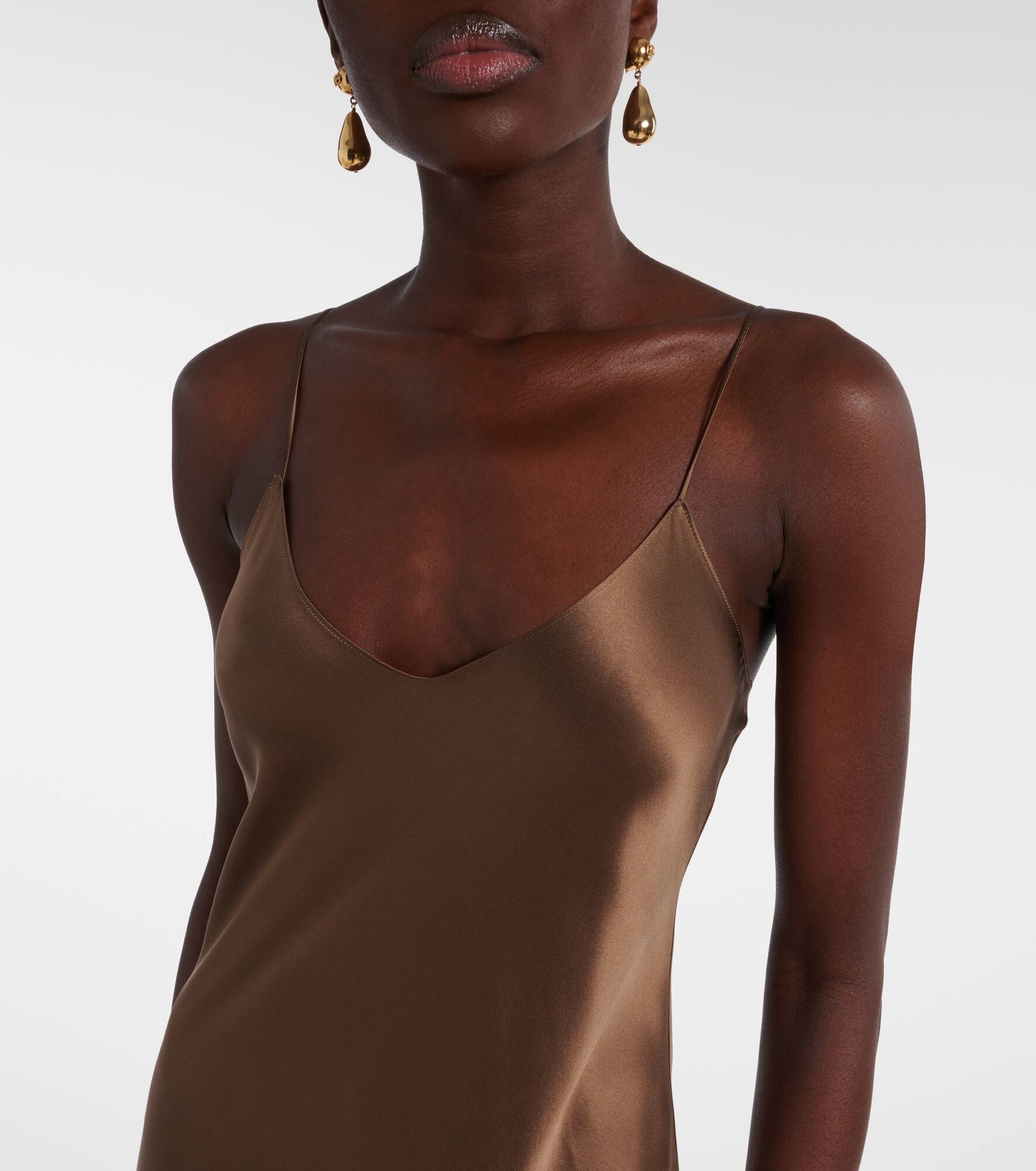 Cami silk charmeuse slip dress - 4