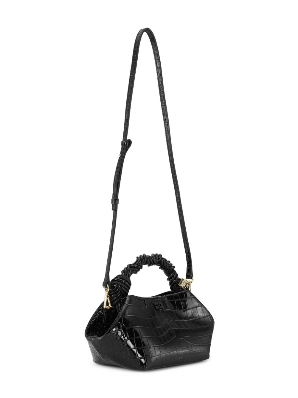 small Bou recycled-leather top-handle bag - 5