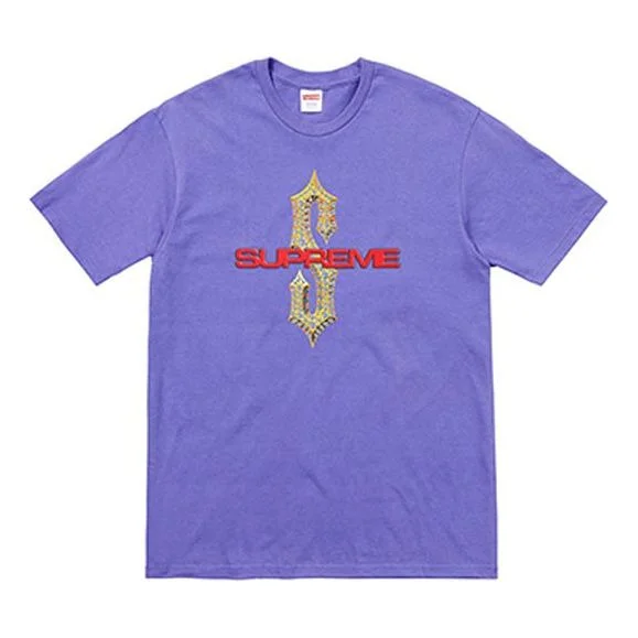 Supreme SS18 Diamonds Light Purple Tee SS18-0186 - 1
