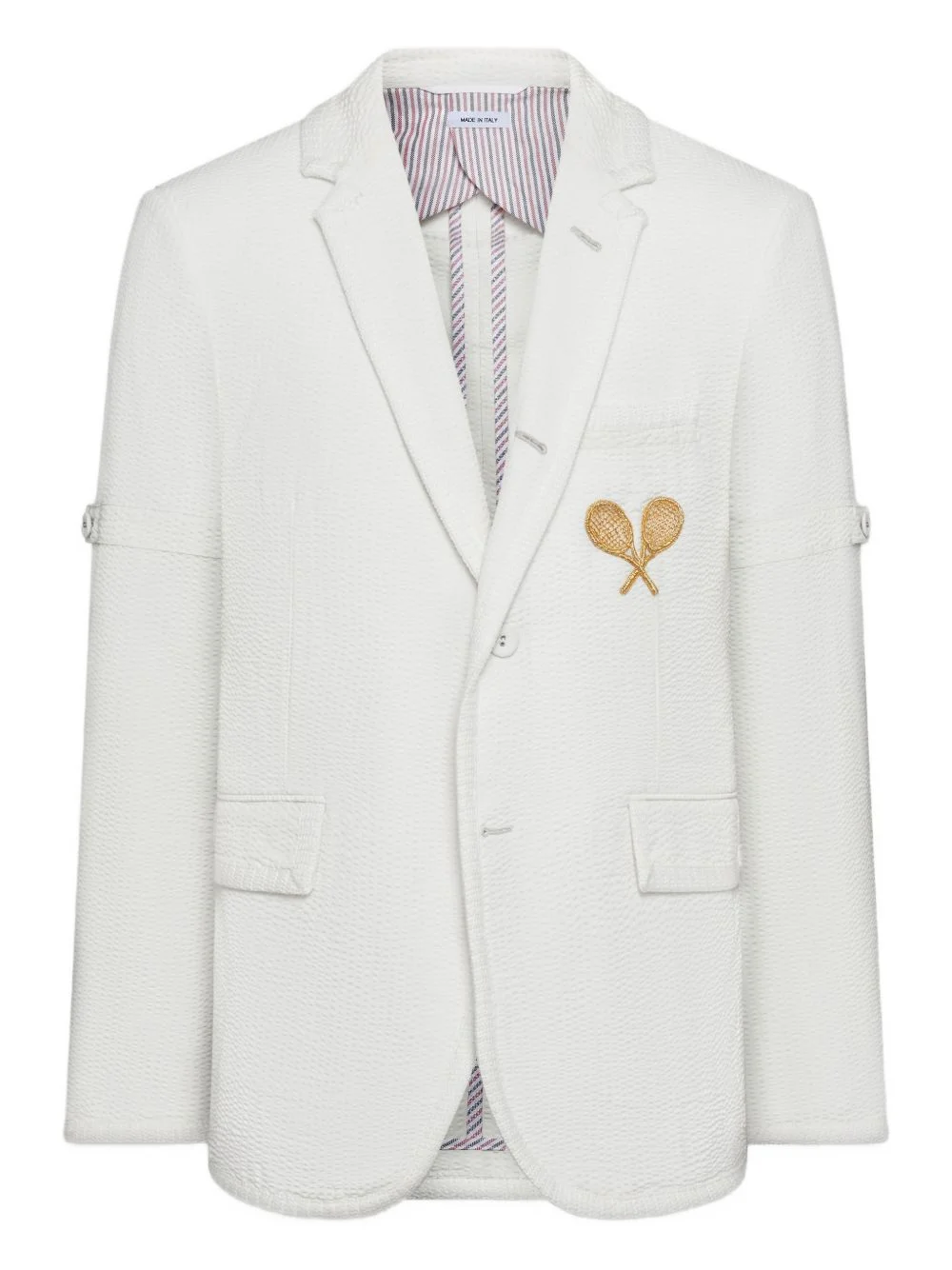 embroidered blazer - 1