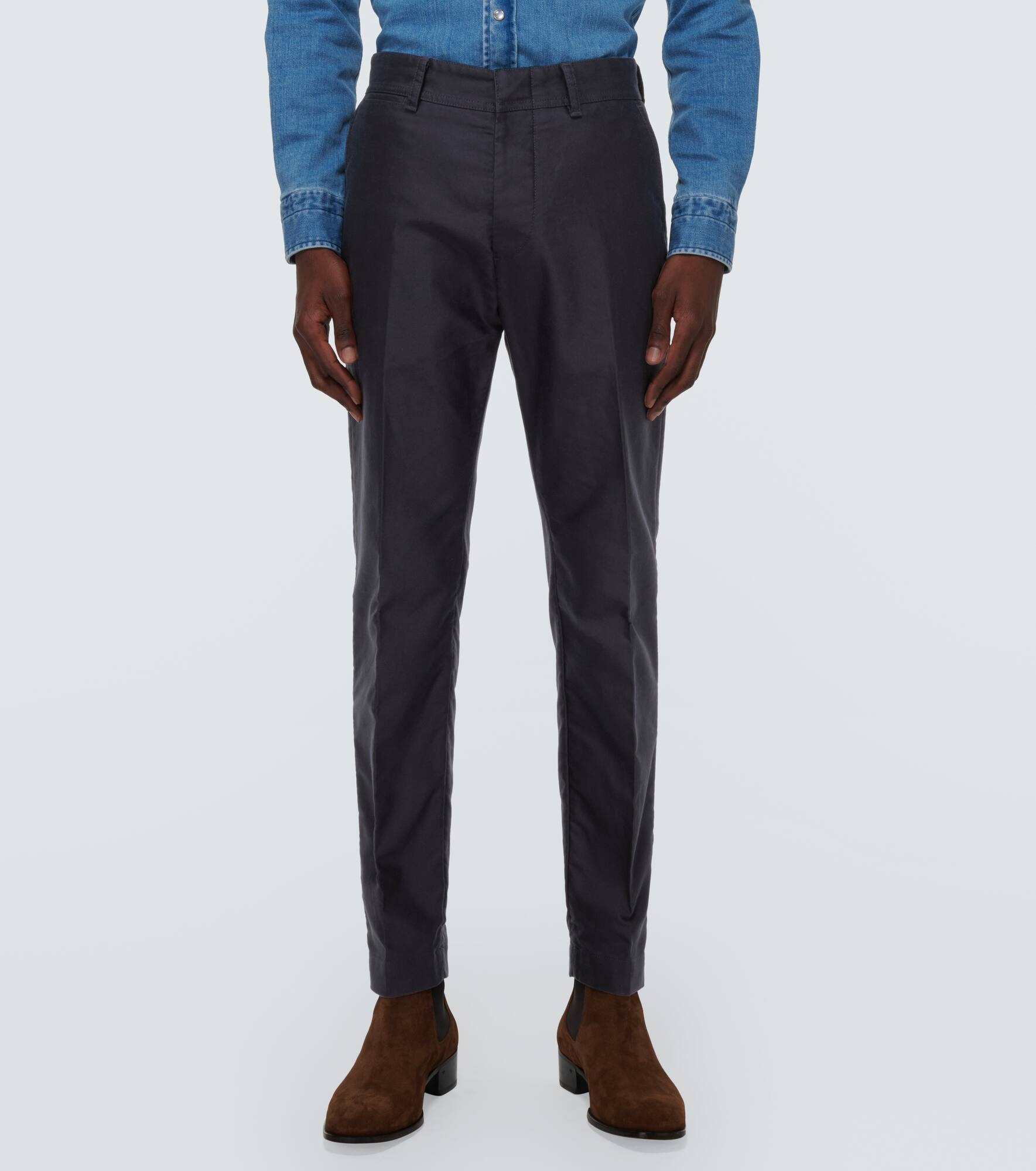 Straight cotton pants - 3
