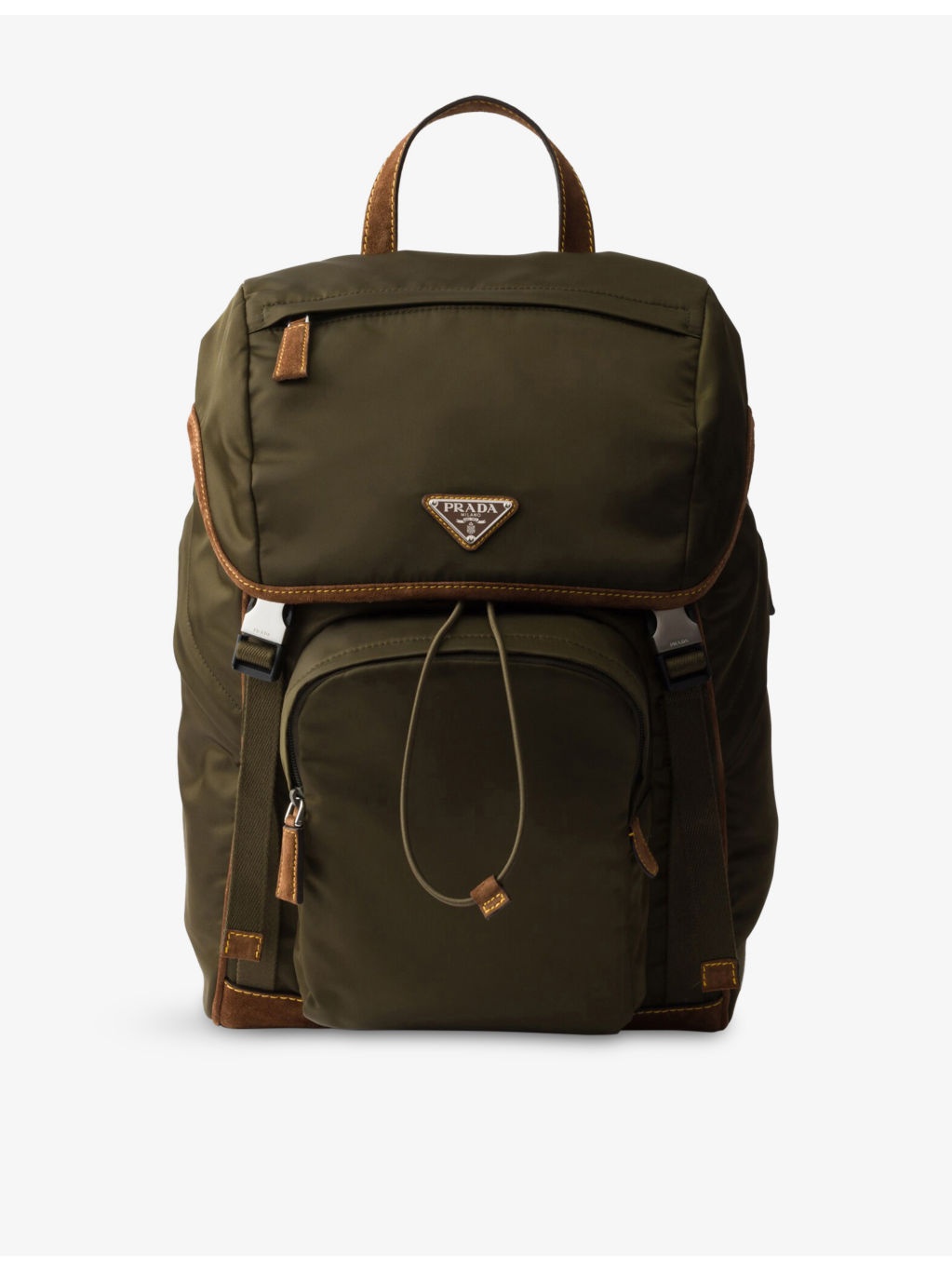 Re-Nylon Shell and Suede Backpack - 1