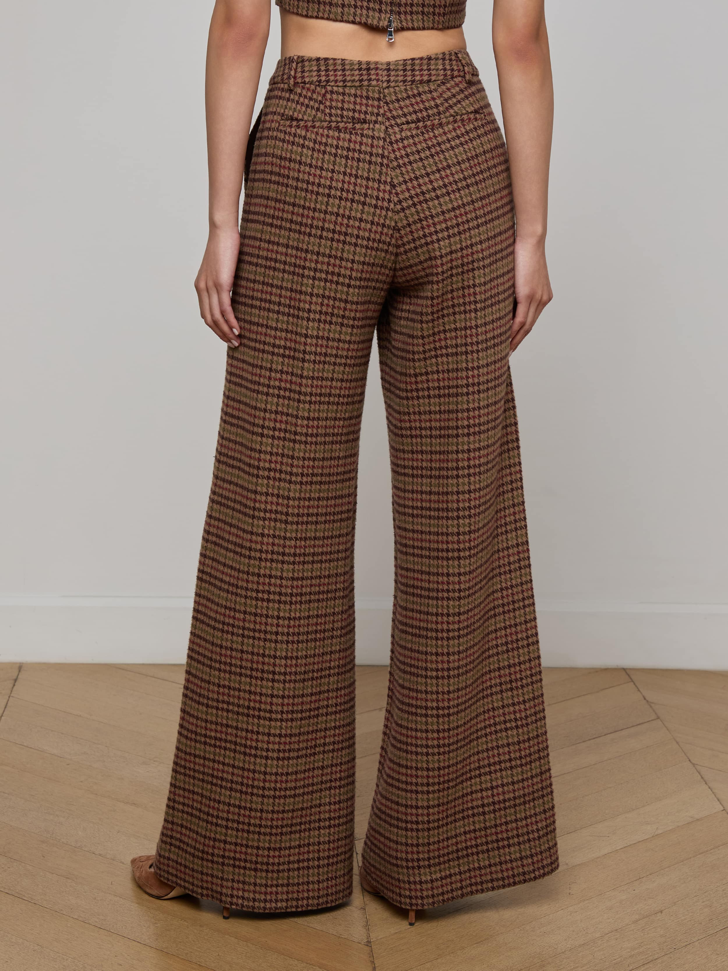 Pilar Houndstooth Wide-Leg Pant - 5