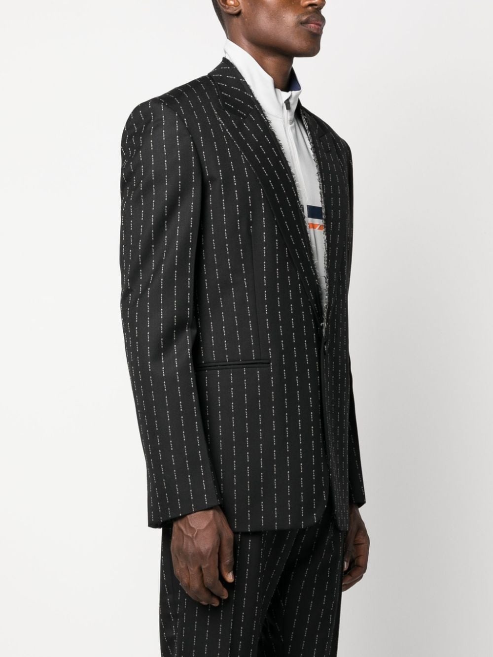 embroidered wool-cashmere blazer - 3