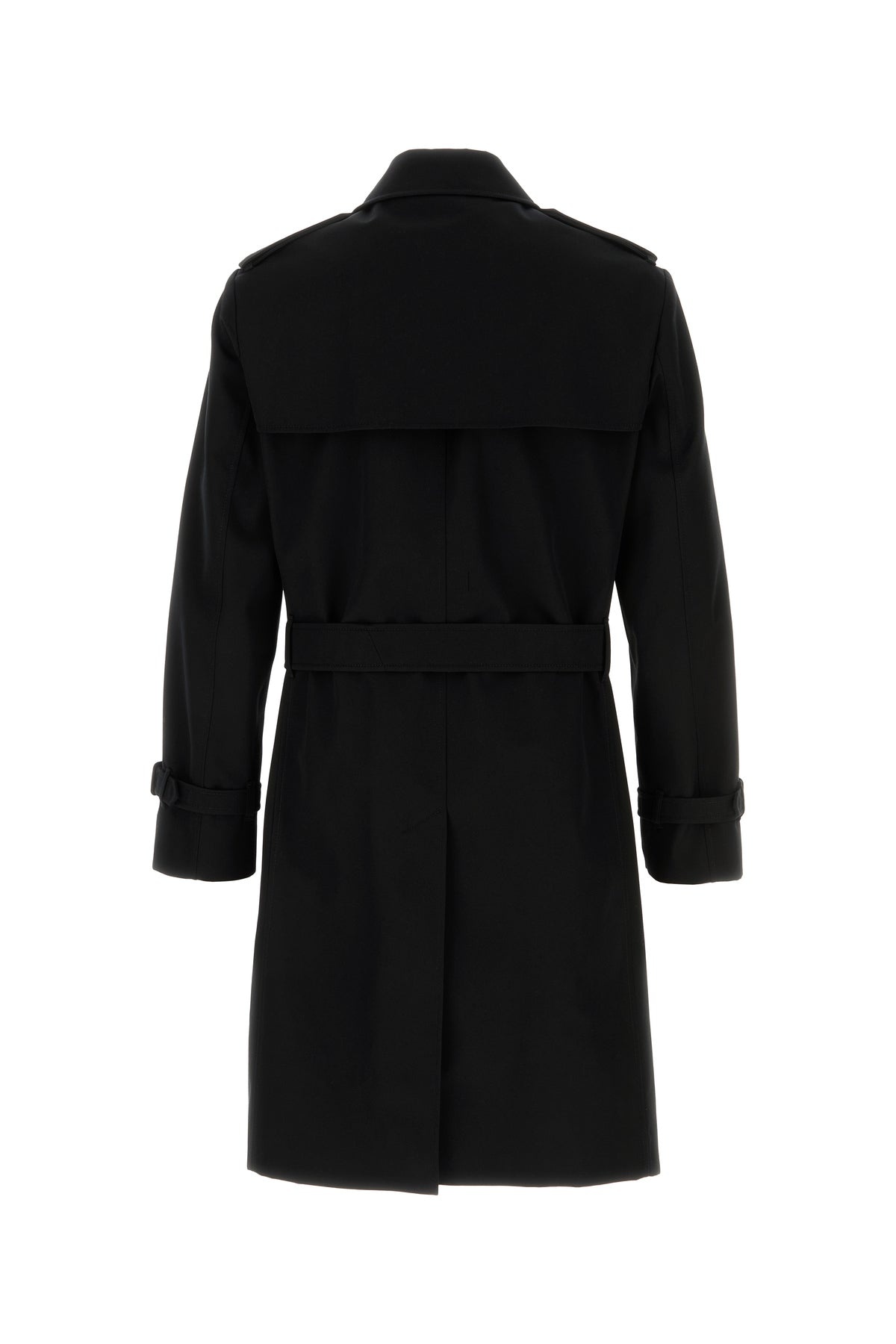 Black gabardine trench coat - 2