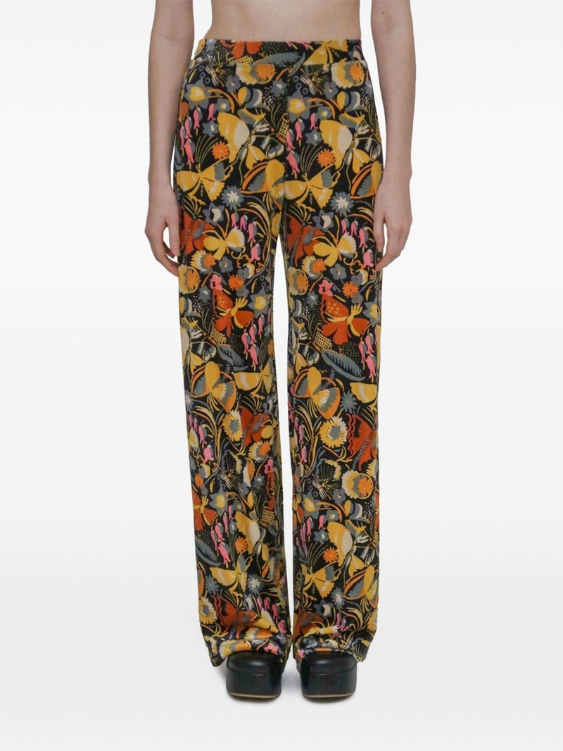 ROSETTA GETTY Fitted straight-leg velvet trousers outlook