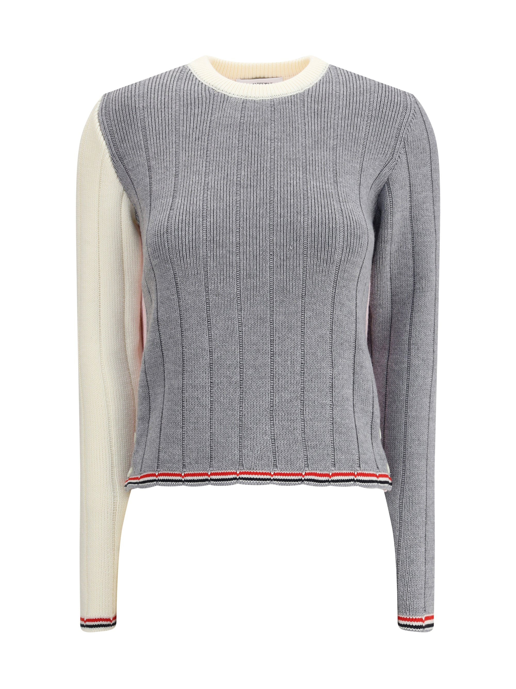 Thom Browne Women Fun Mix Ladder Full Needle Rib Stitch Cr - 1