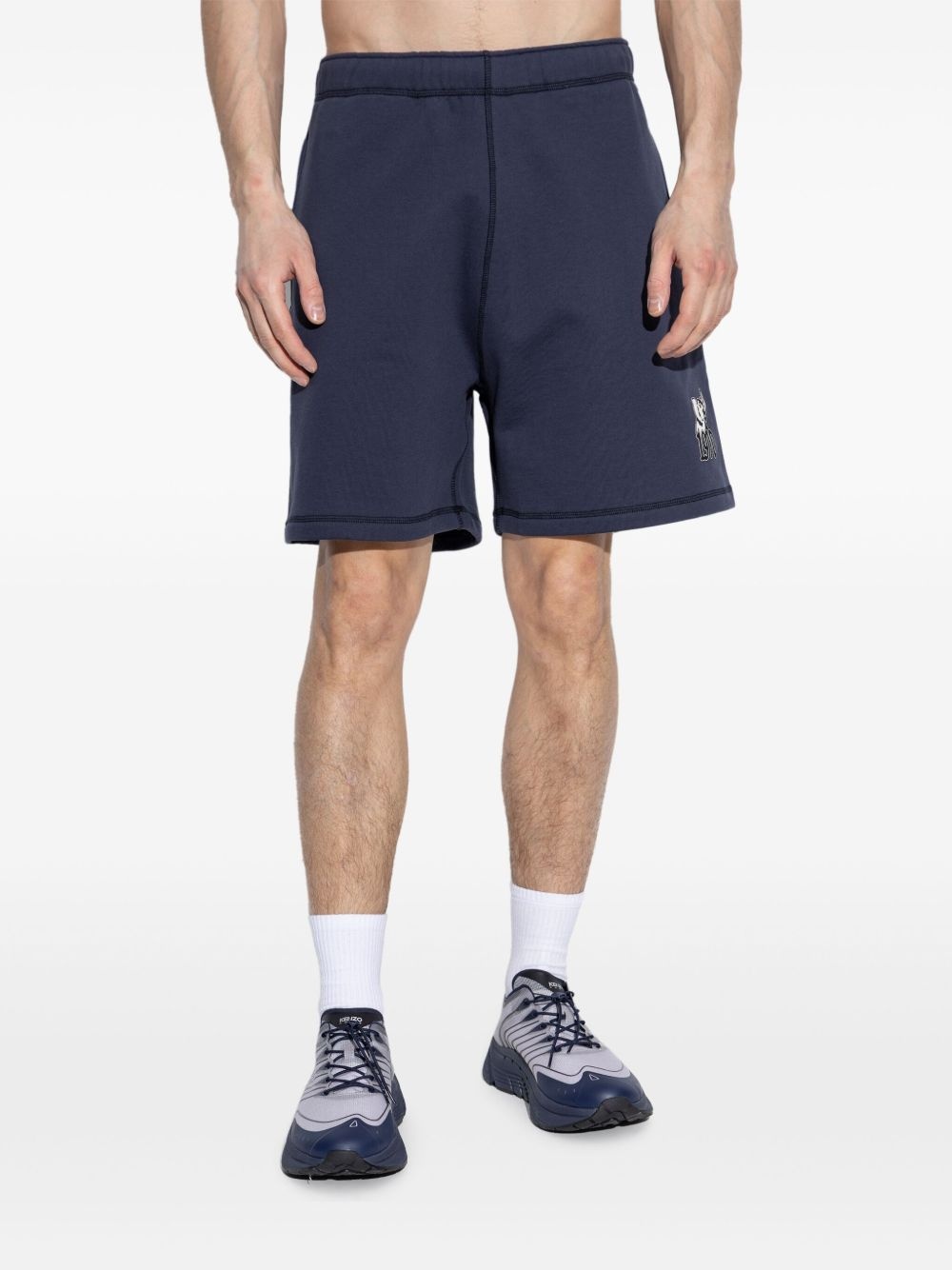 logo-print shorts - 3
