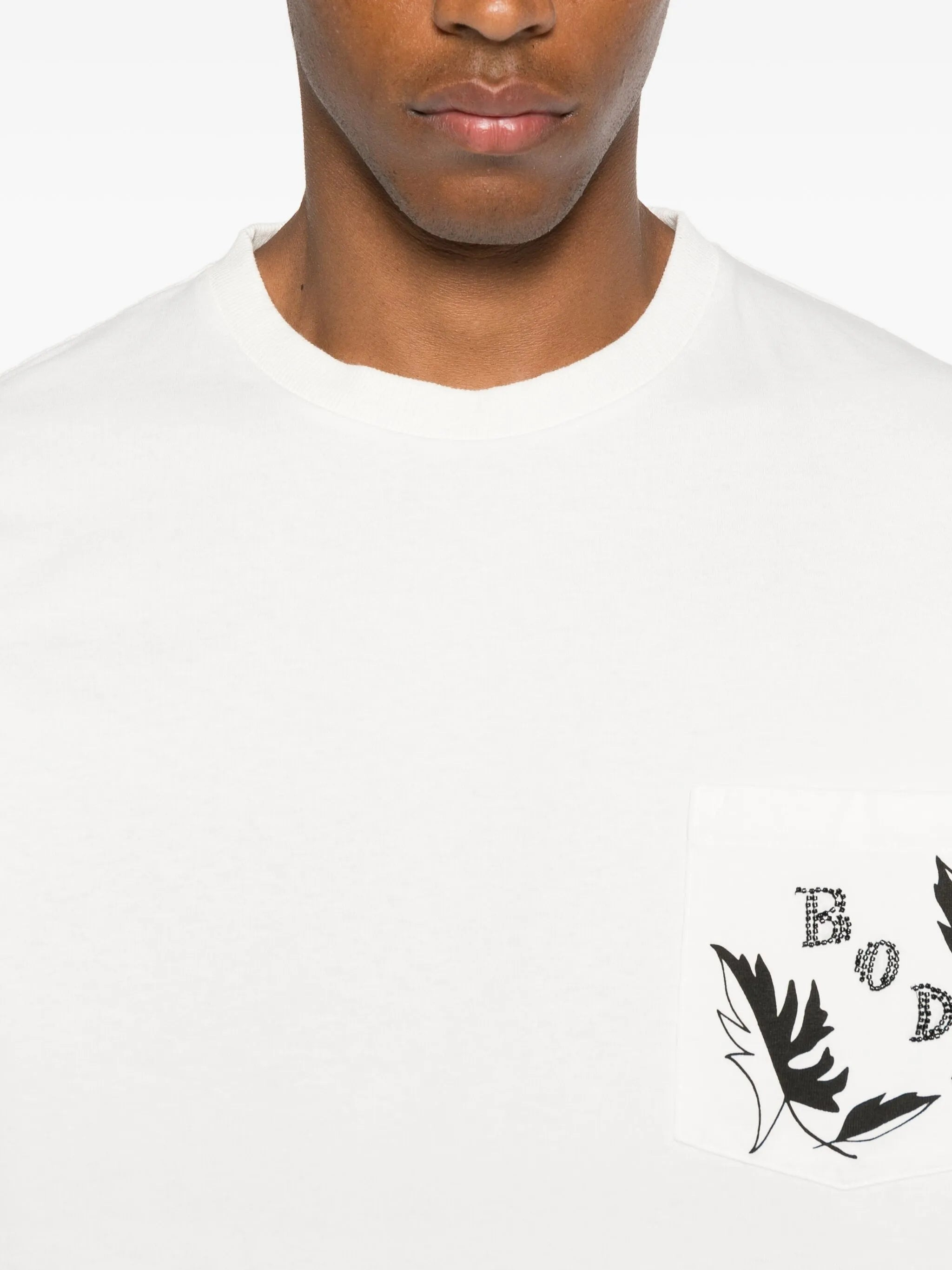 Bode Beaded Leaf-pocket T-shirt - 3
