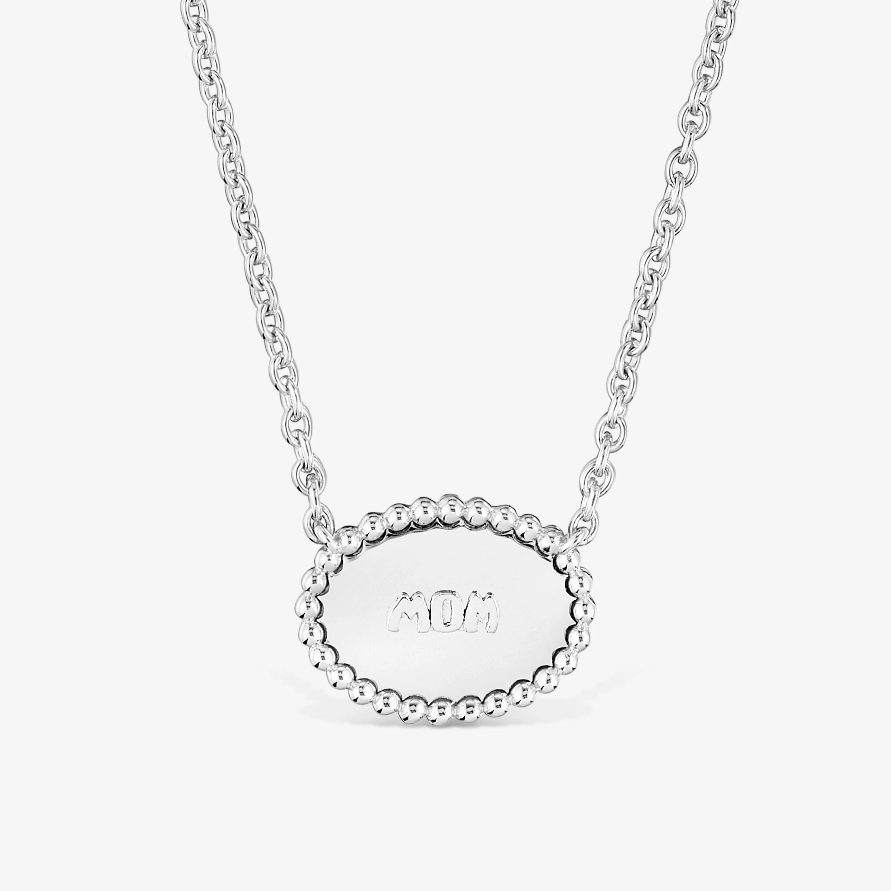 Short silver necklace with plaque TOUS Mom - 1