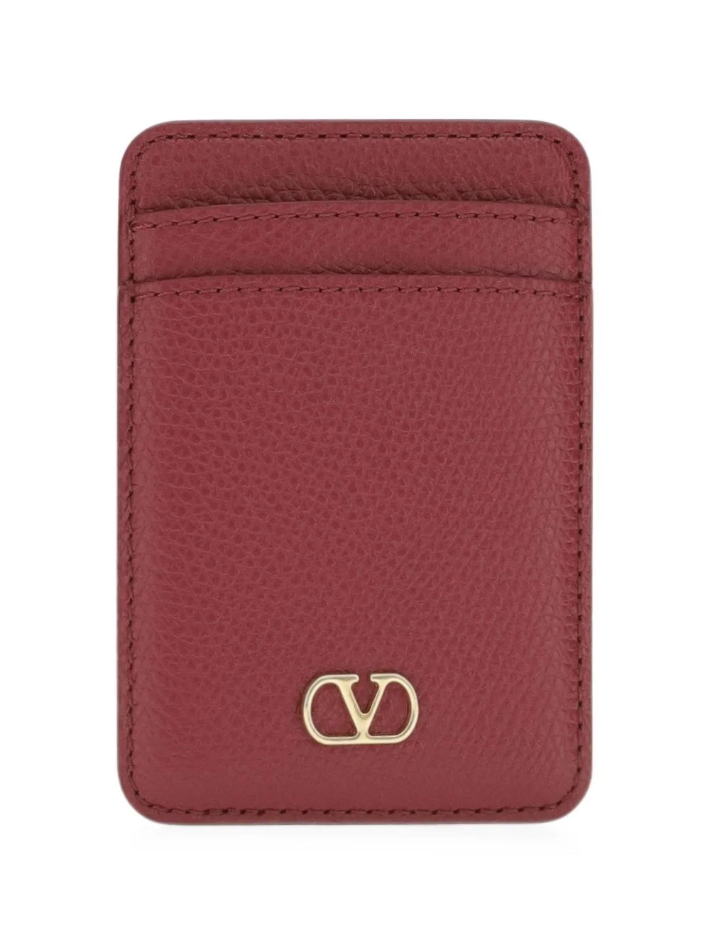 VLogo Signature leather card case - 1