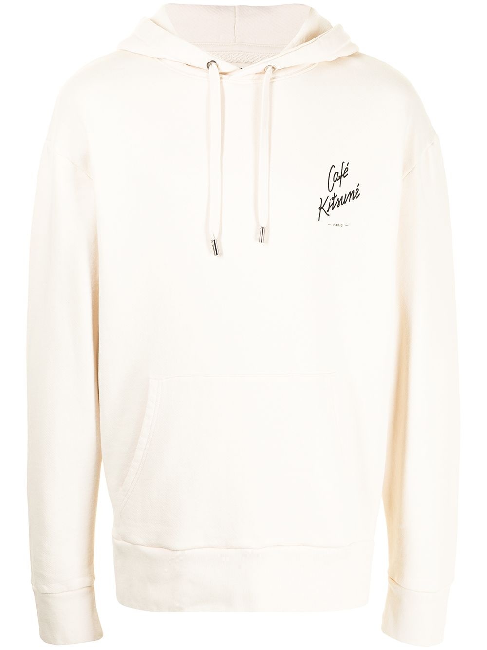 logo-print cotton hoodie - 1