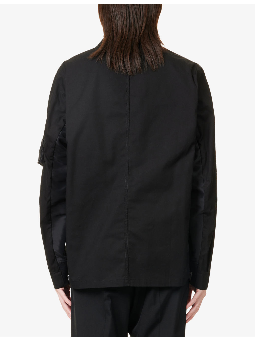Long-Sleeve Cotton Oxford Jacket - 4