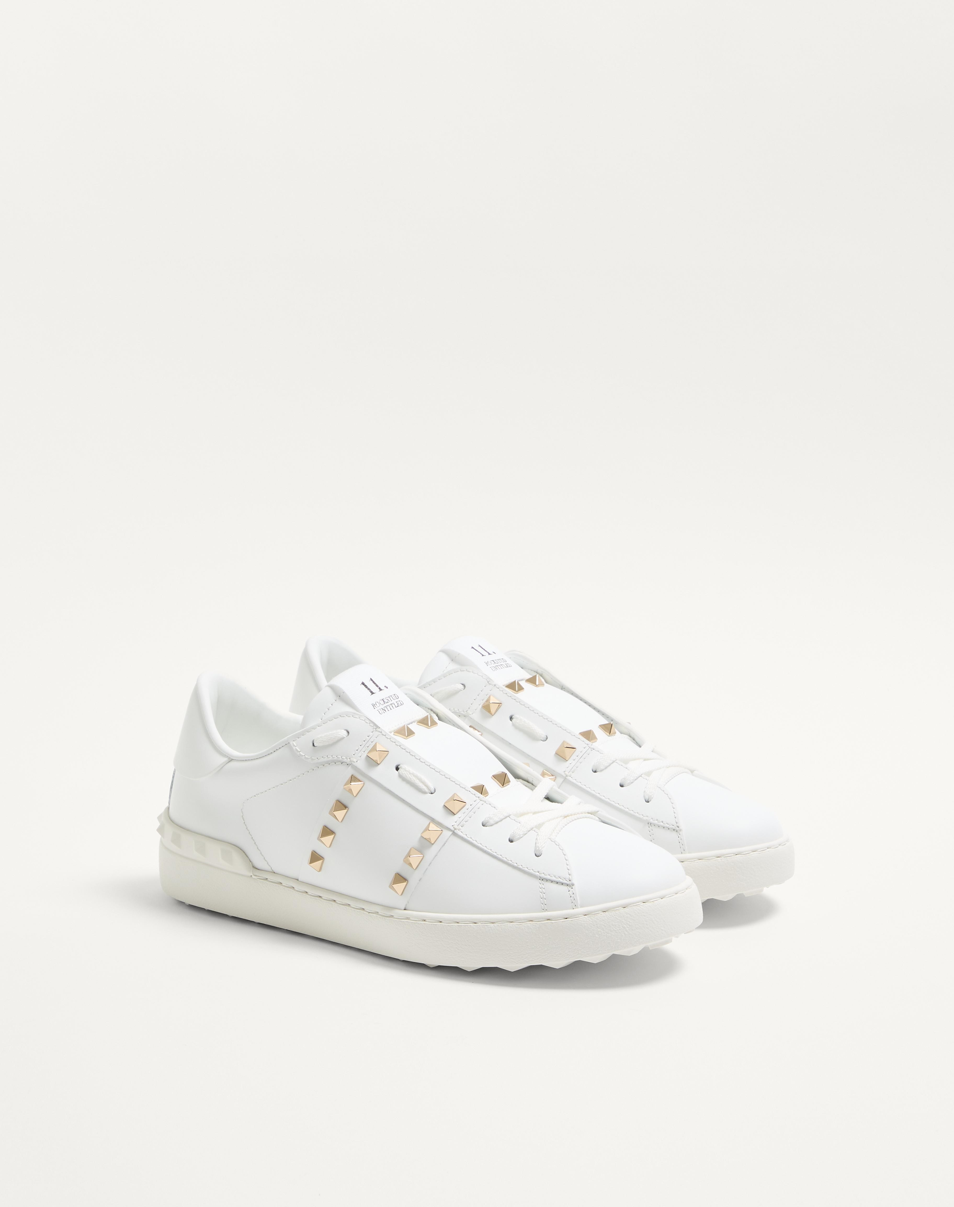 CALFSKIN ROCKSTUD UNTITLED SNEAKER - 3