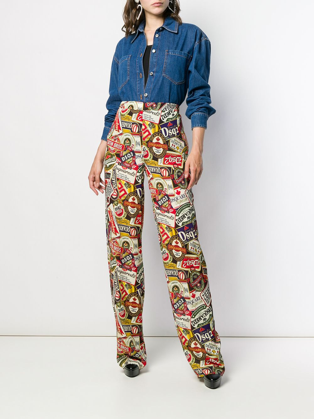 printed palazzo pants - 2
