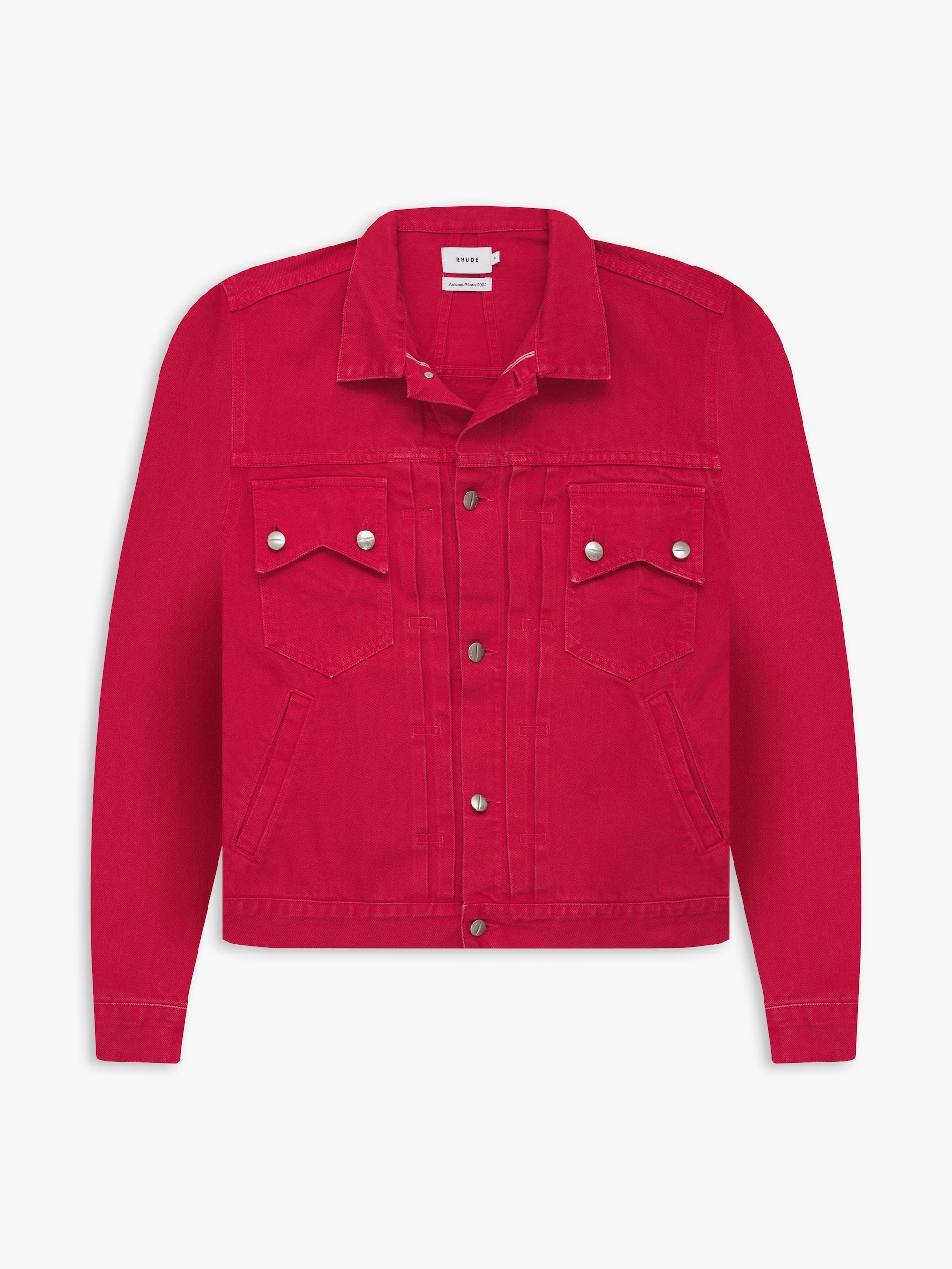 RED DENIM JACKET - 1