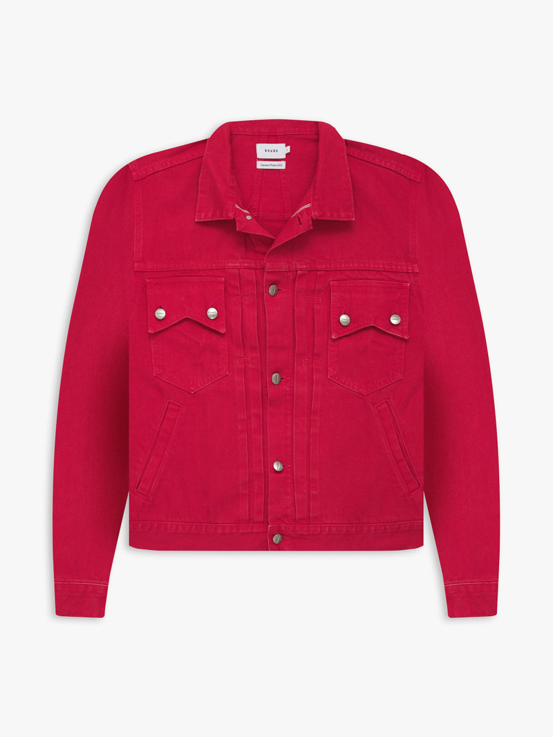RED DENIM JACKET - 1