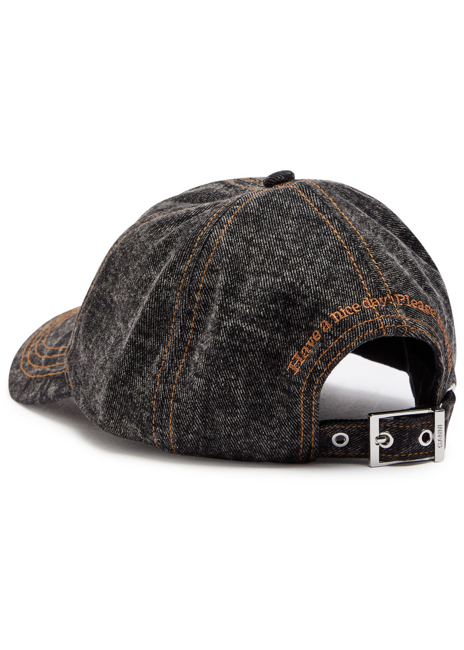 Ganni Embroidered Denim cap - 2