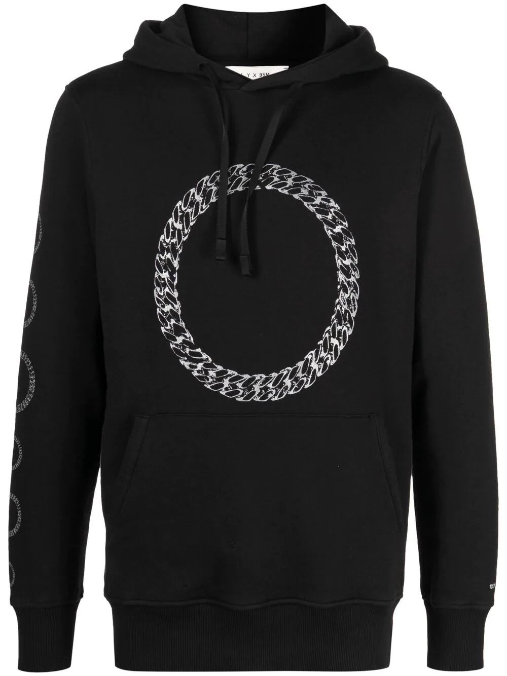 logo circle print hoodie - 1