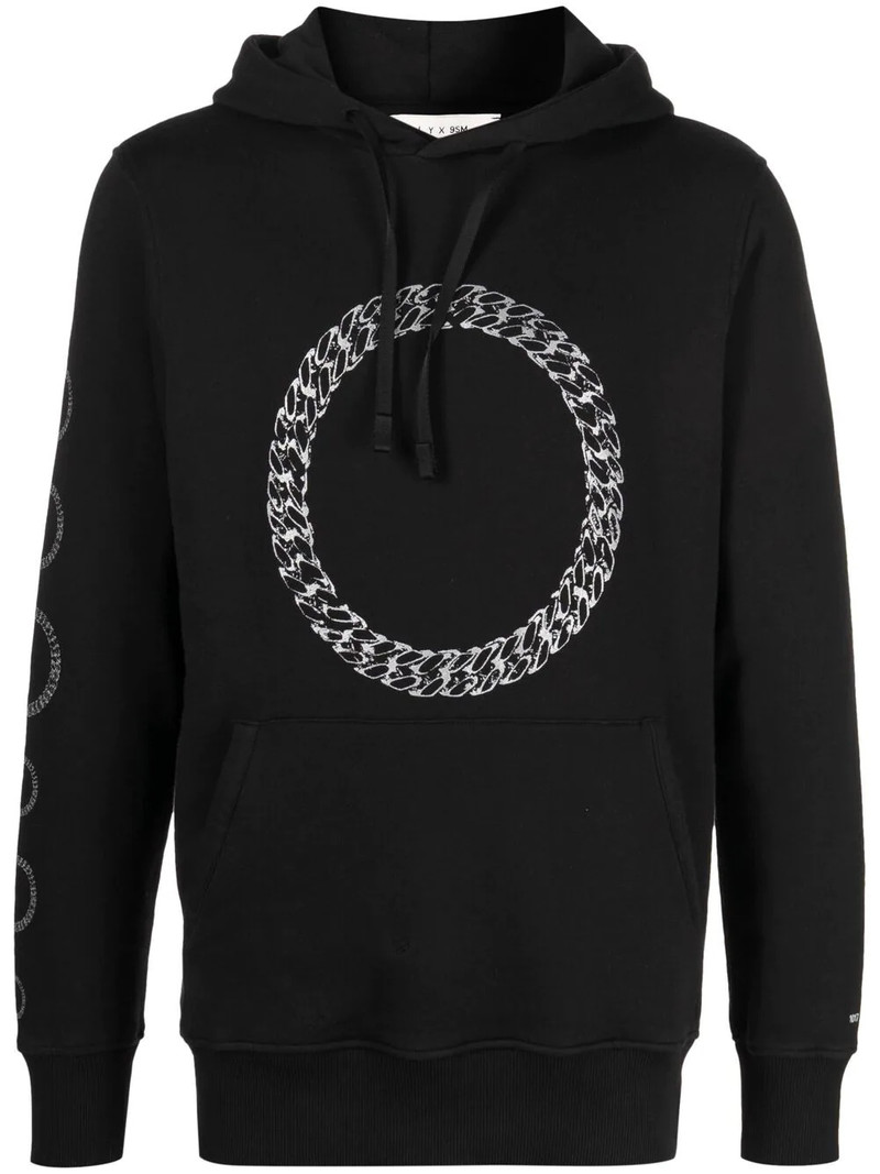 로고 원형 인쇄 hoodie 1