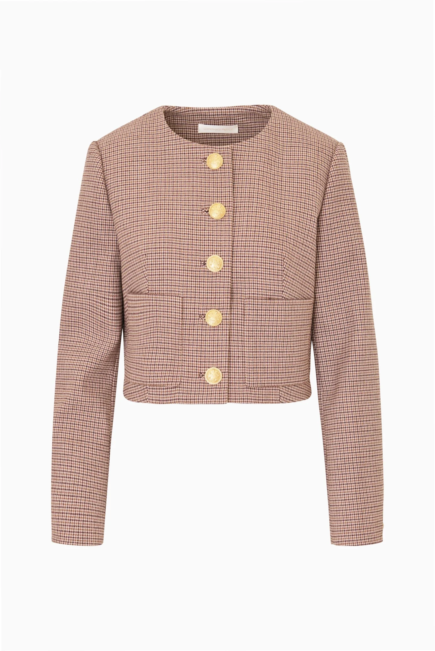 Carlatta Houndstooth Wool Jacket - 1