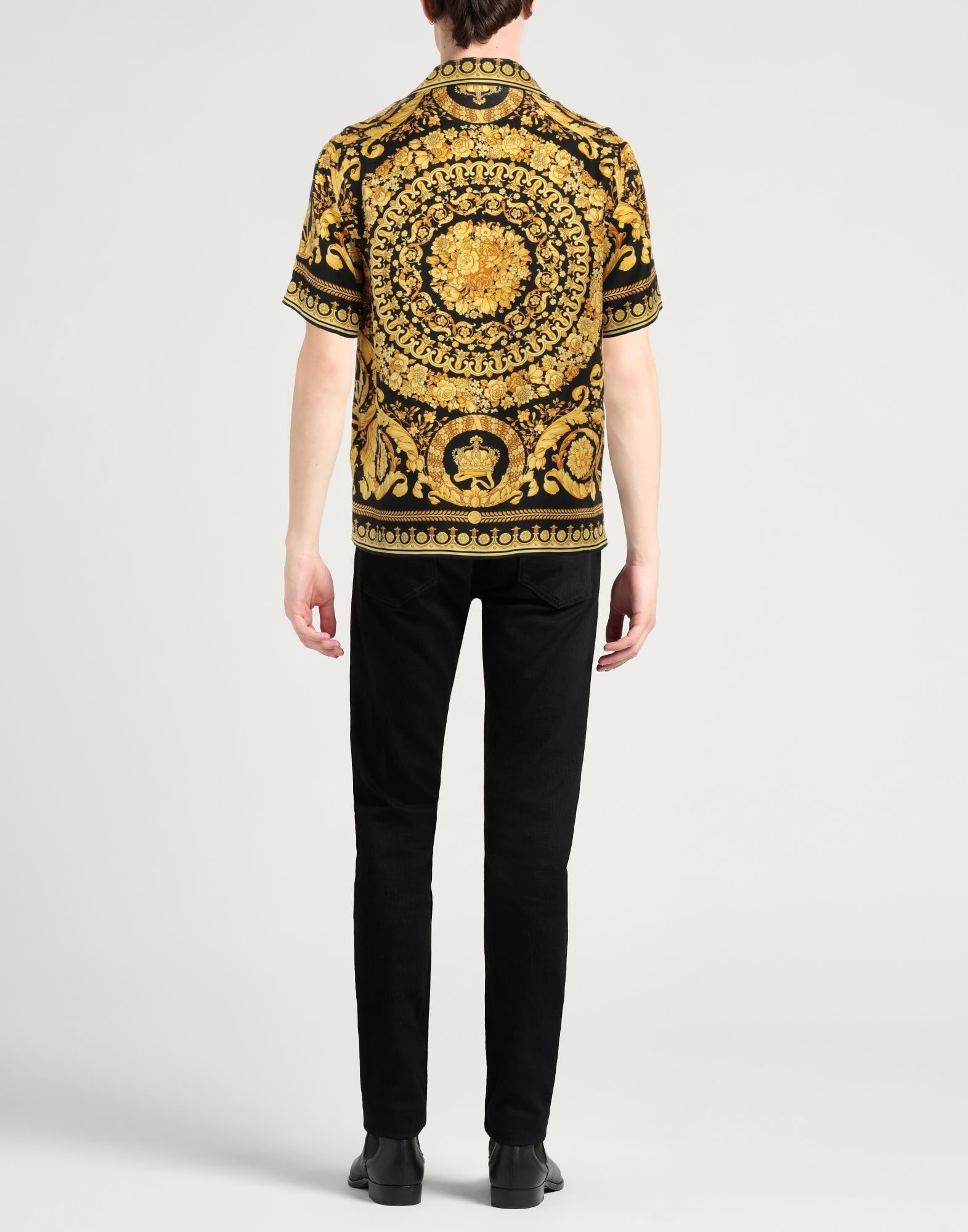 Black Men's Patterned Shirt - 3