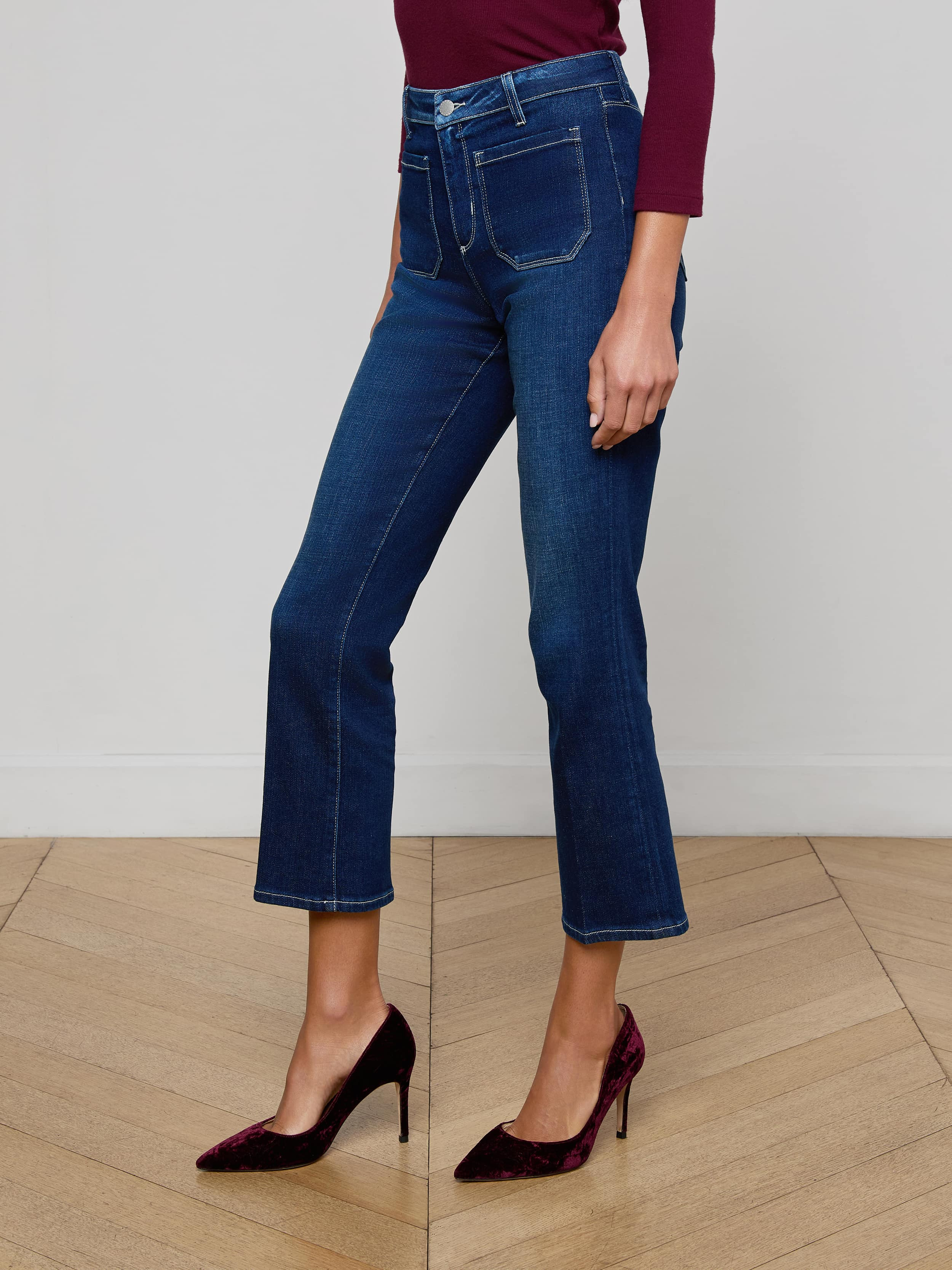 Noya Cropped Slim Flare Jean - 4