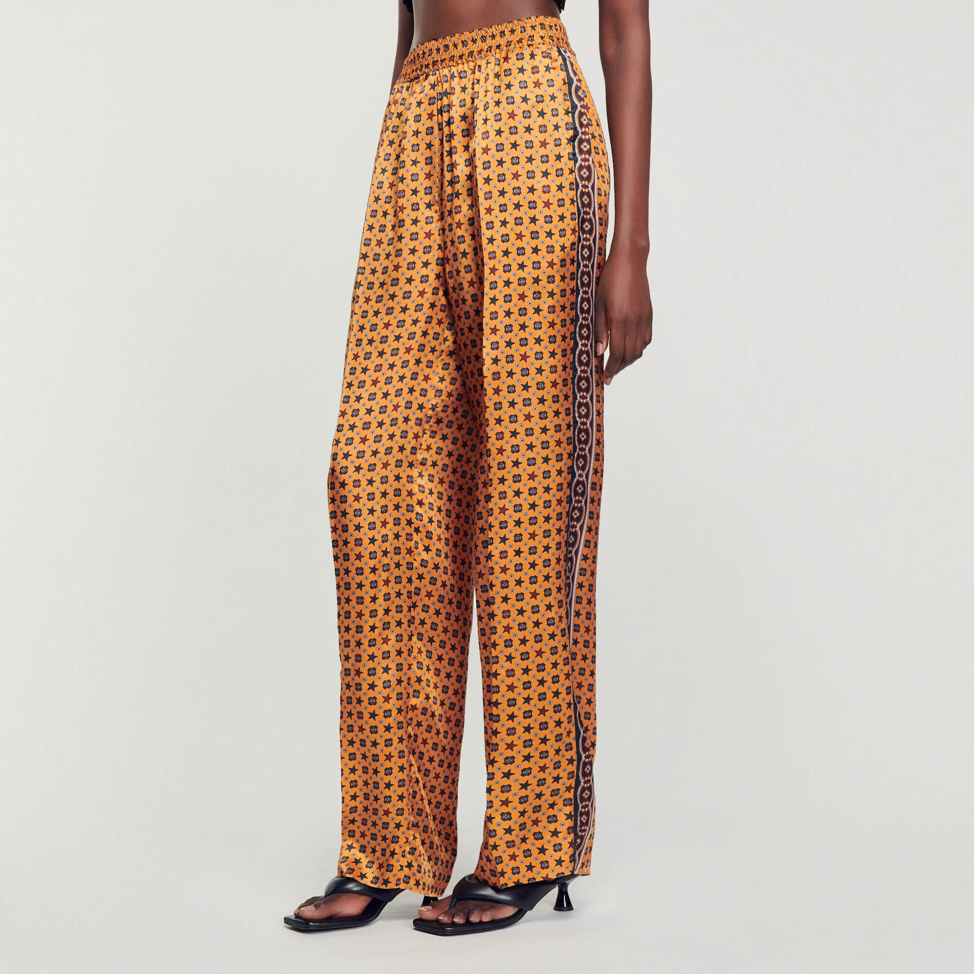 PRINTED SATIN PANTS - 5