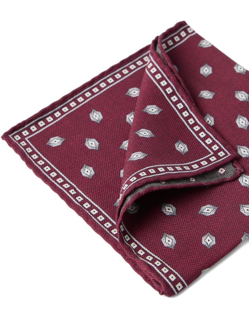 Brunello Cucinelli silk pocket square outlook