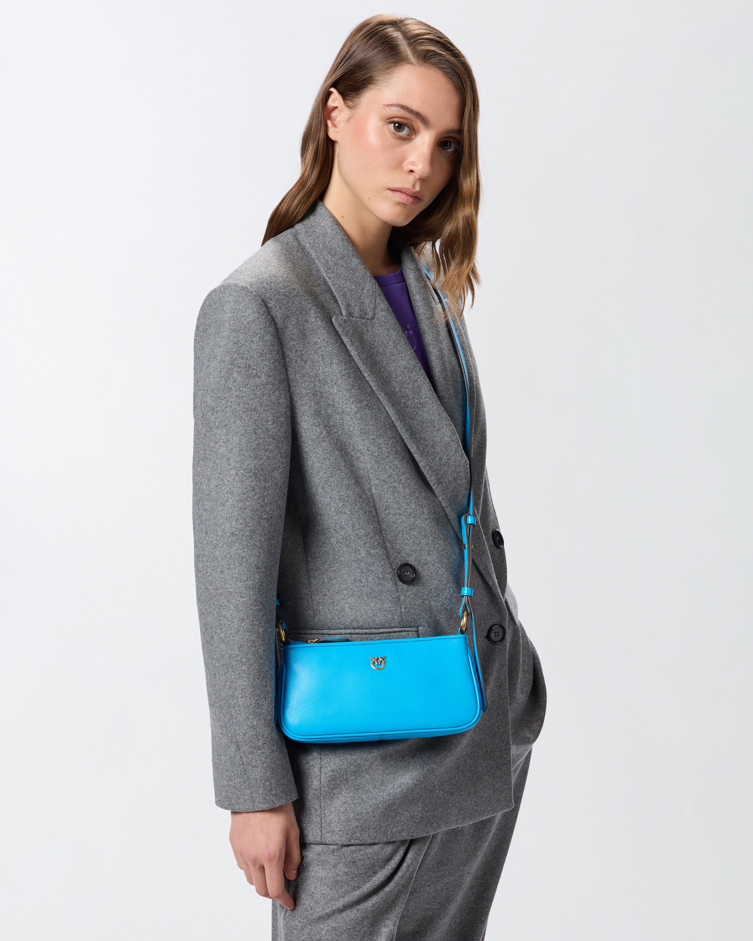 LEATHER MINI HALF MOON BAGUETTE CROSSBODY BAG - 5