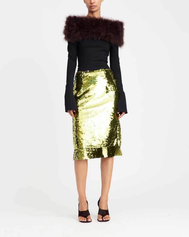 16ARLINGTON NYLA MIDI SKIRT IN SQUARE SEQUIN outlook
