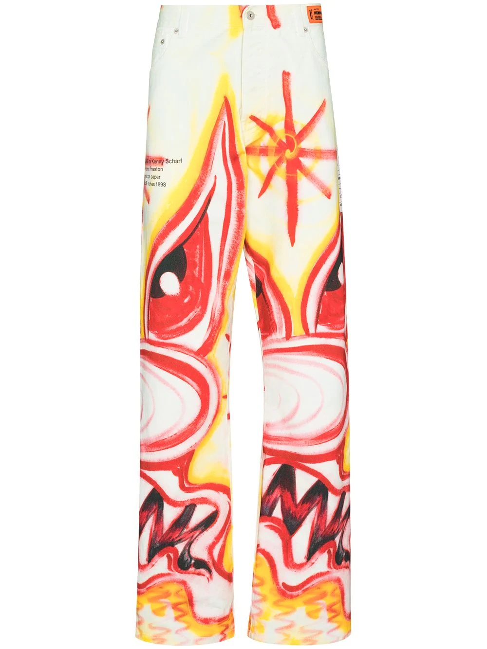 X Kenny Scharf printed jeans - 1